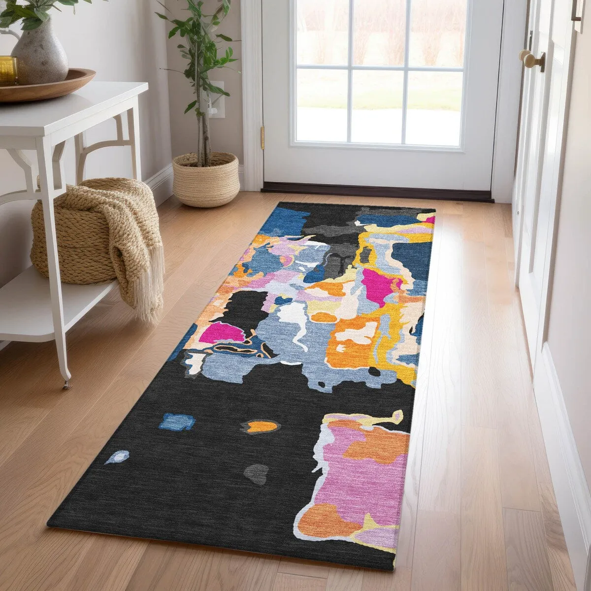 Machine Washable Indoor/ Outdoor Abstract Glam Chantille Rug