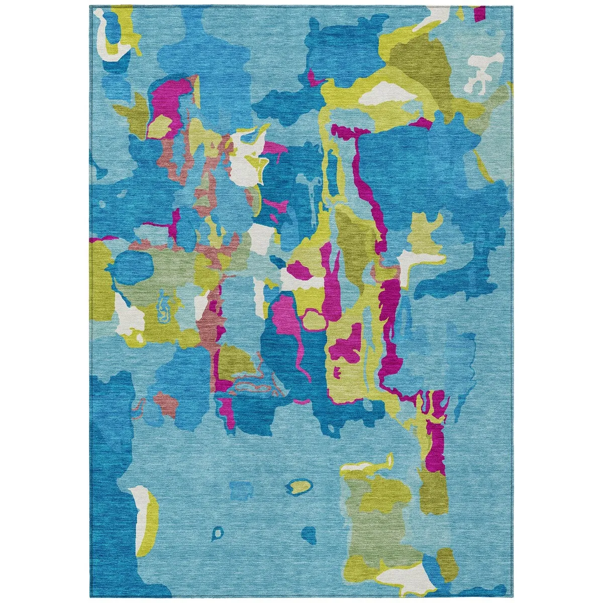 Machine Washable Indoor/ Outdoor Abstract Glam Chantille Rug