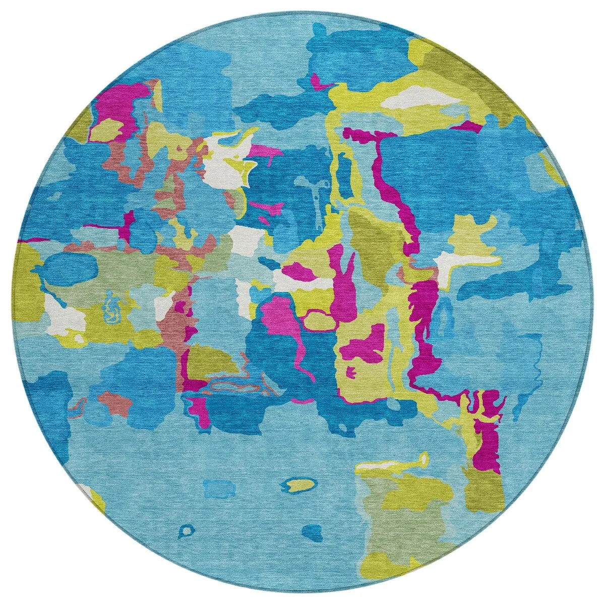 Machine Washable Indoor/ Outdoor Abstract Glam Chantille Rug
