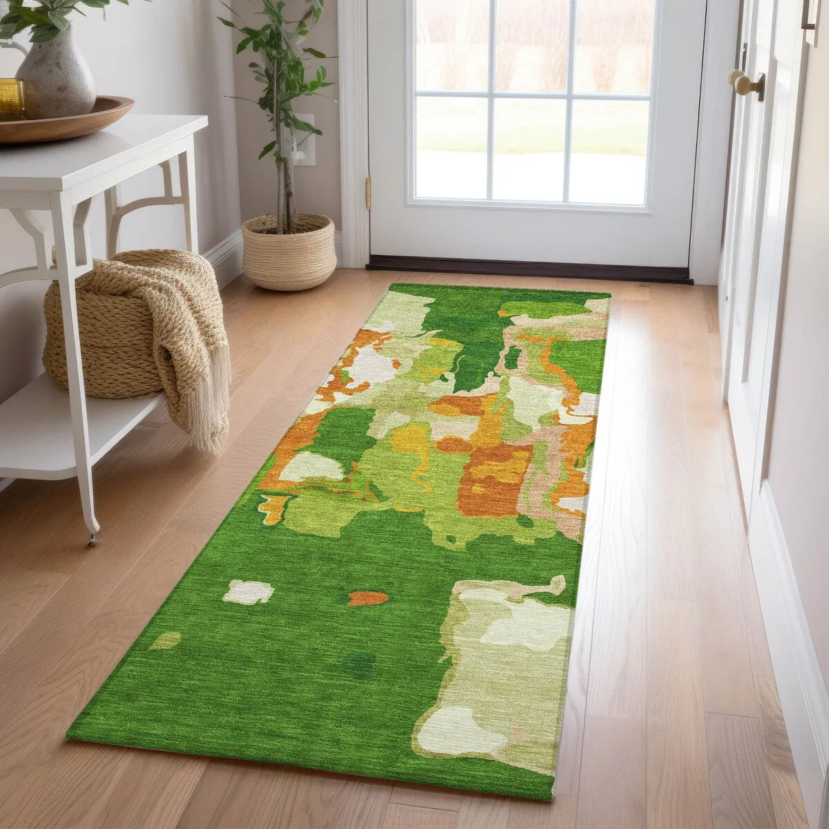 Machine Washable Indoor/ Outdoor Abstract Glam Chantille Rug