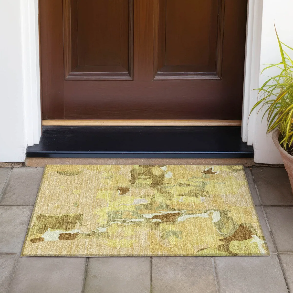 Machine Washable Indoor/ Outdoor Abstract Glam Chantille Rug