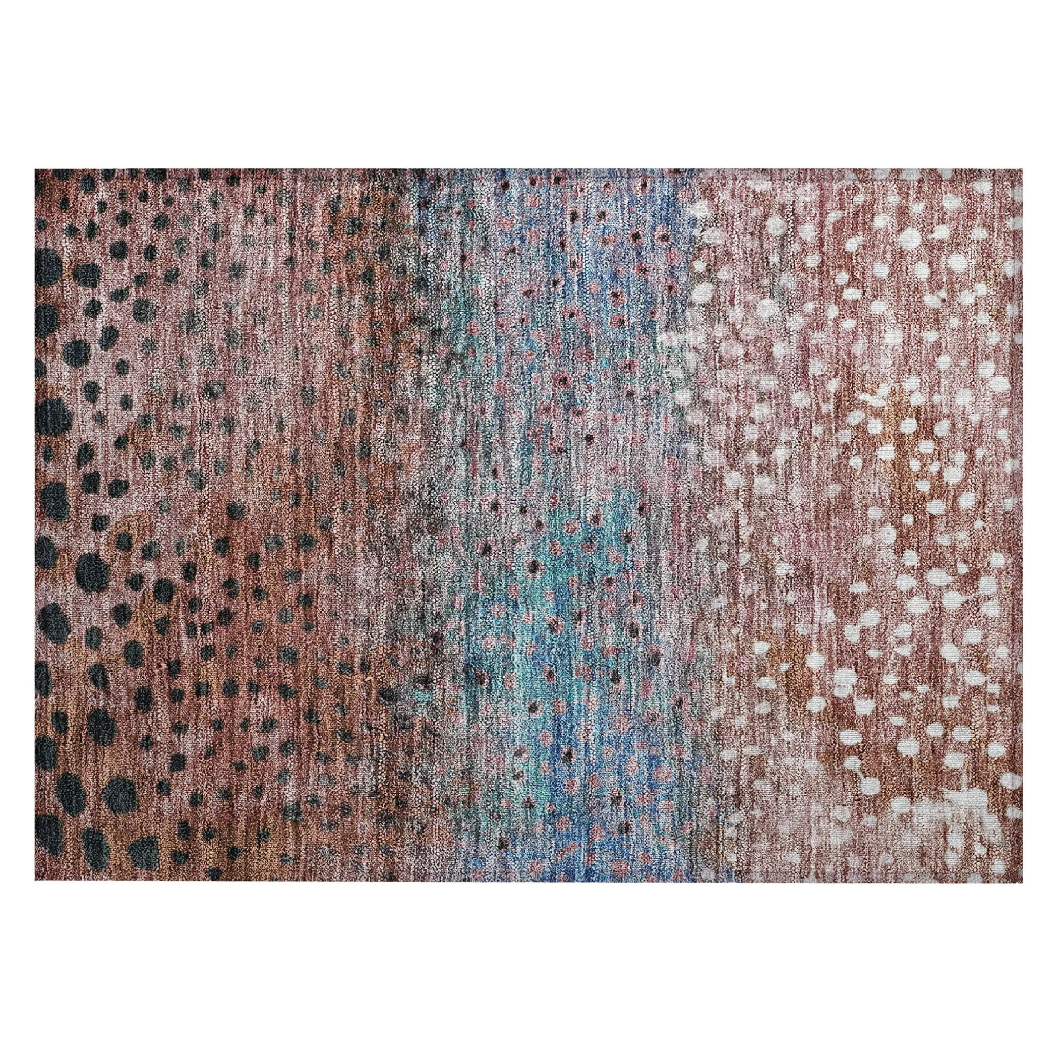 Machine Washable Indoor/ Outdoor Abstract Modern Chantille Rug