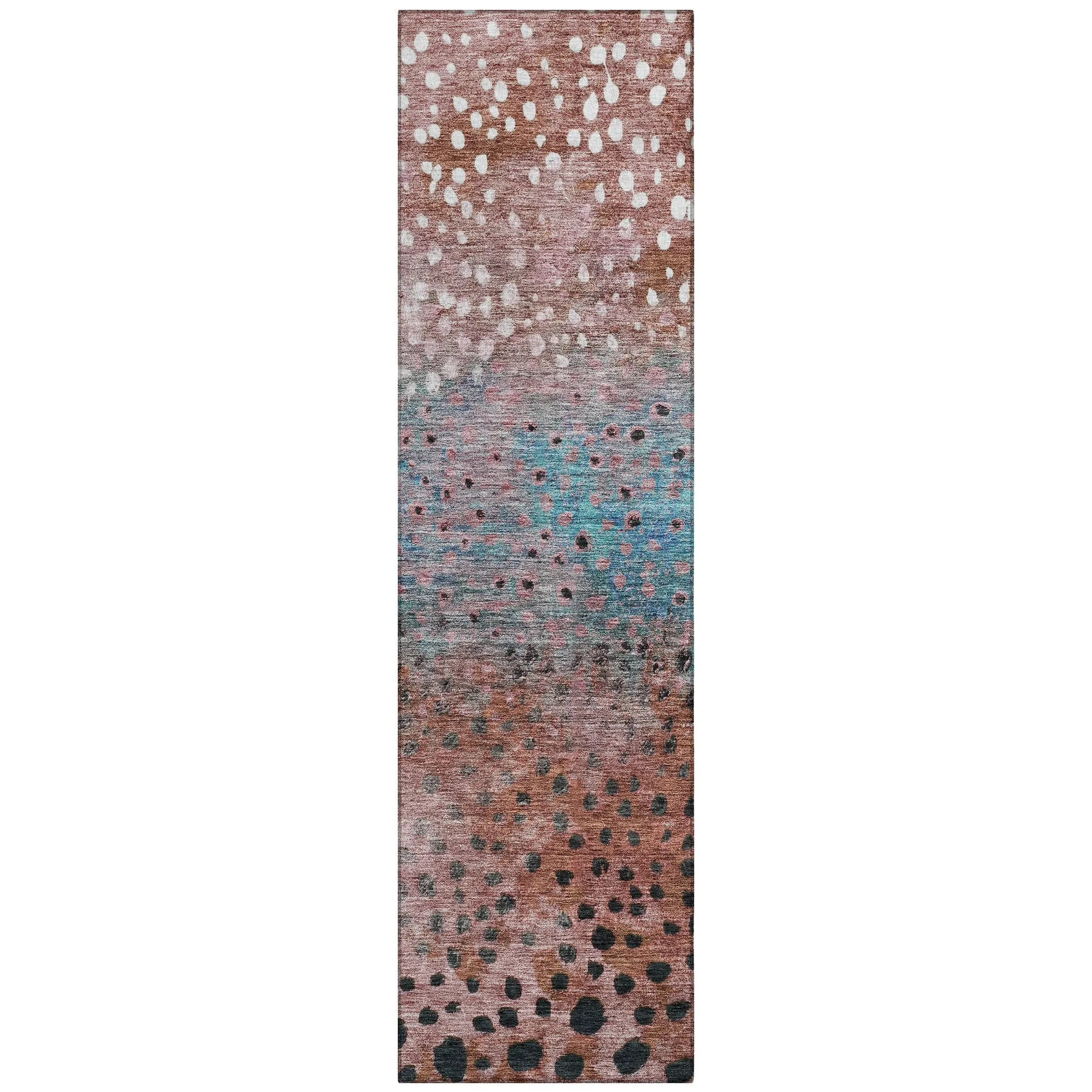 Machine Washable Indoor/ Outdoor Abstract Modern Chantille Rug