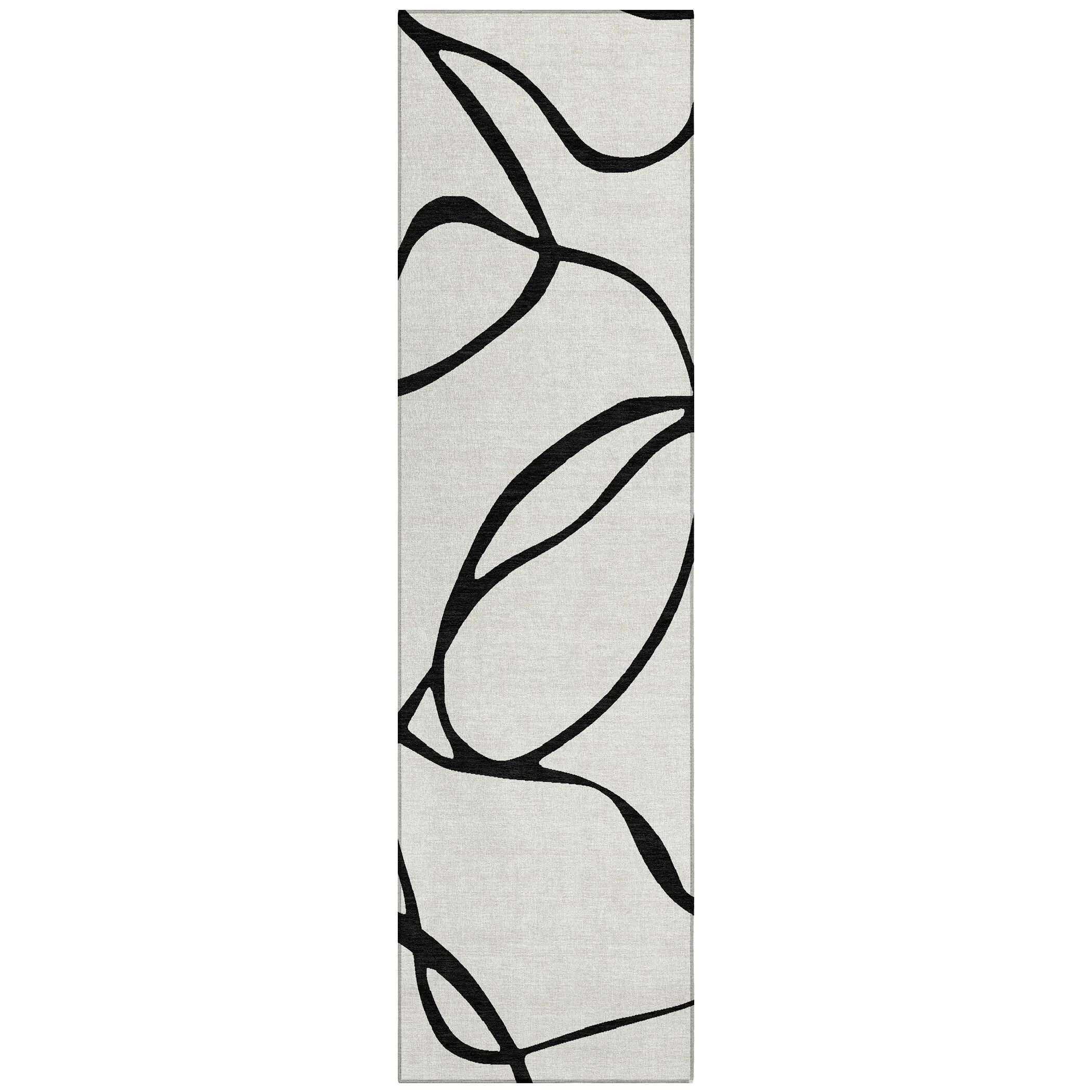 Machine Washable Indoor/ Outdoor Abstract Modern Chantille Rug