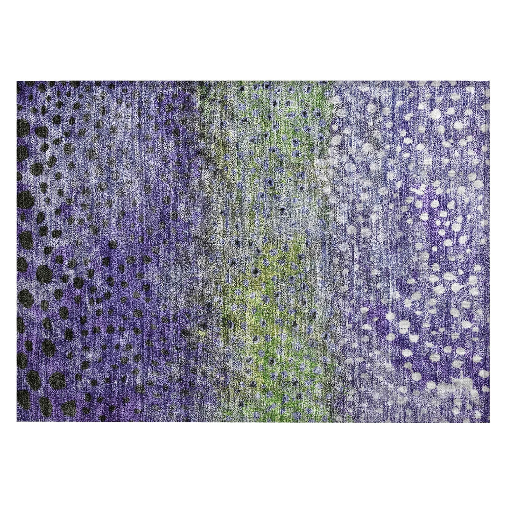 Machine Washable Indoor/ Outdoor Abstract Modern Chantille Rug