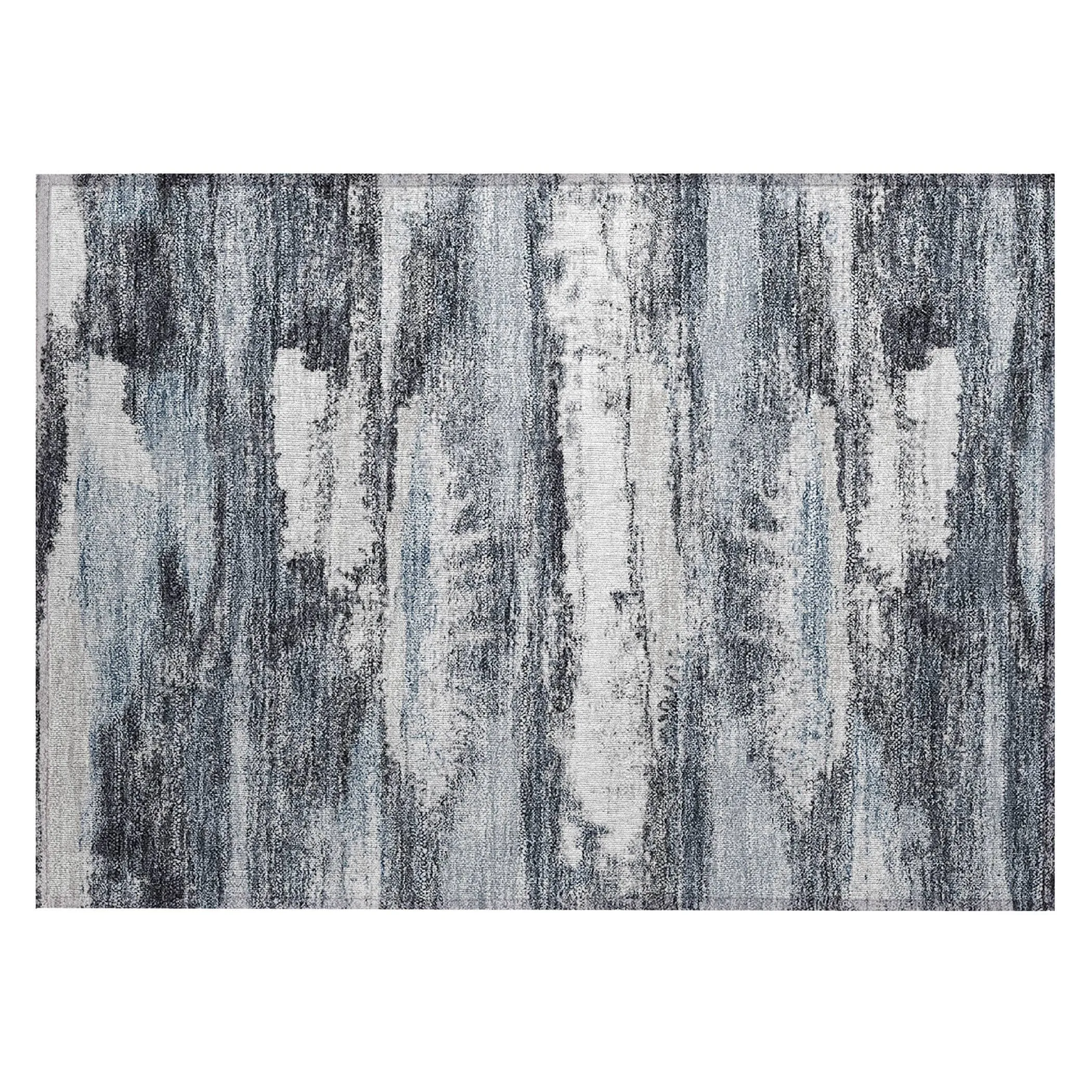Machine Washable Indoor/ Outdoor Abstract Modern Chantille Rug