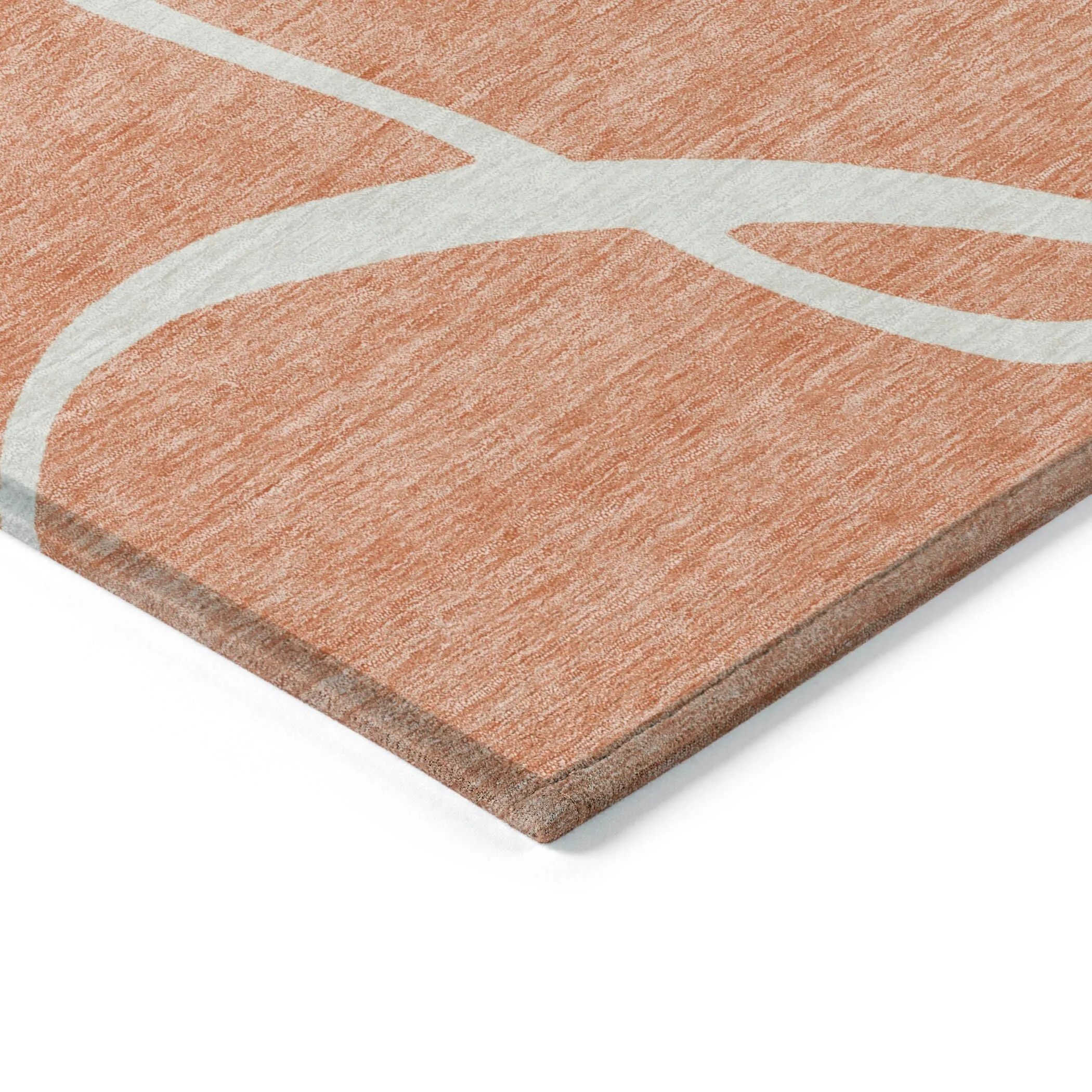 Machine Washable Indoor/ Outdoor Abstract Modern Chantille Rug