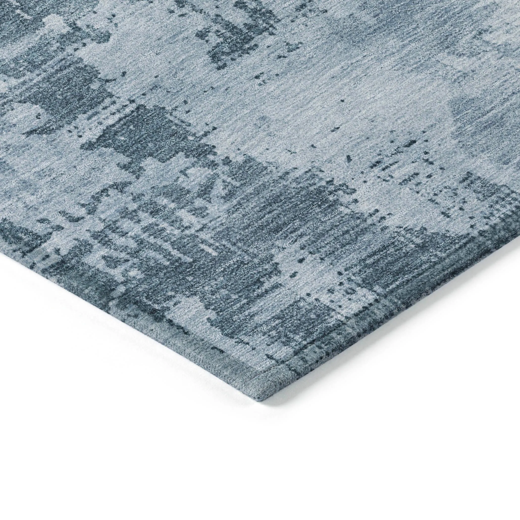Machine Washable Indoor/ Outdoor Abstract Modern Chantille Rug