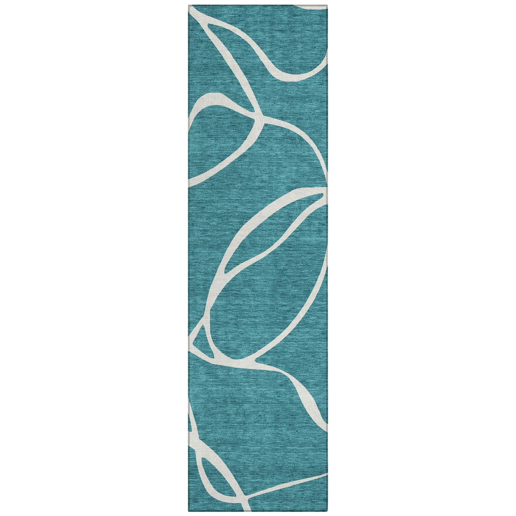 Machine Washable Indoor/ Outdoor Abstract Modern Chantille Rug
