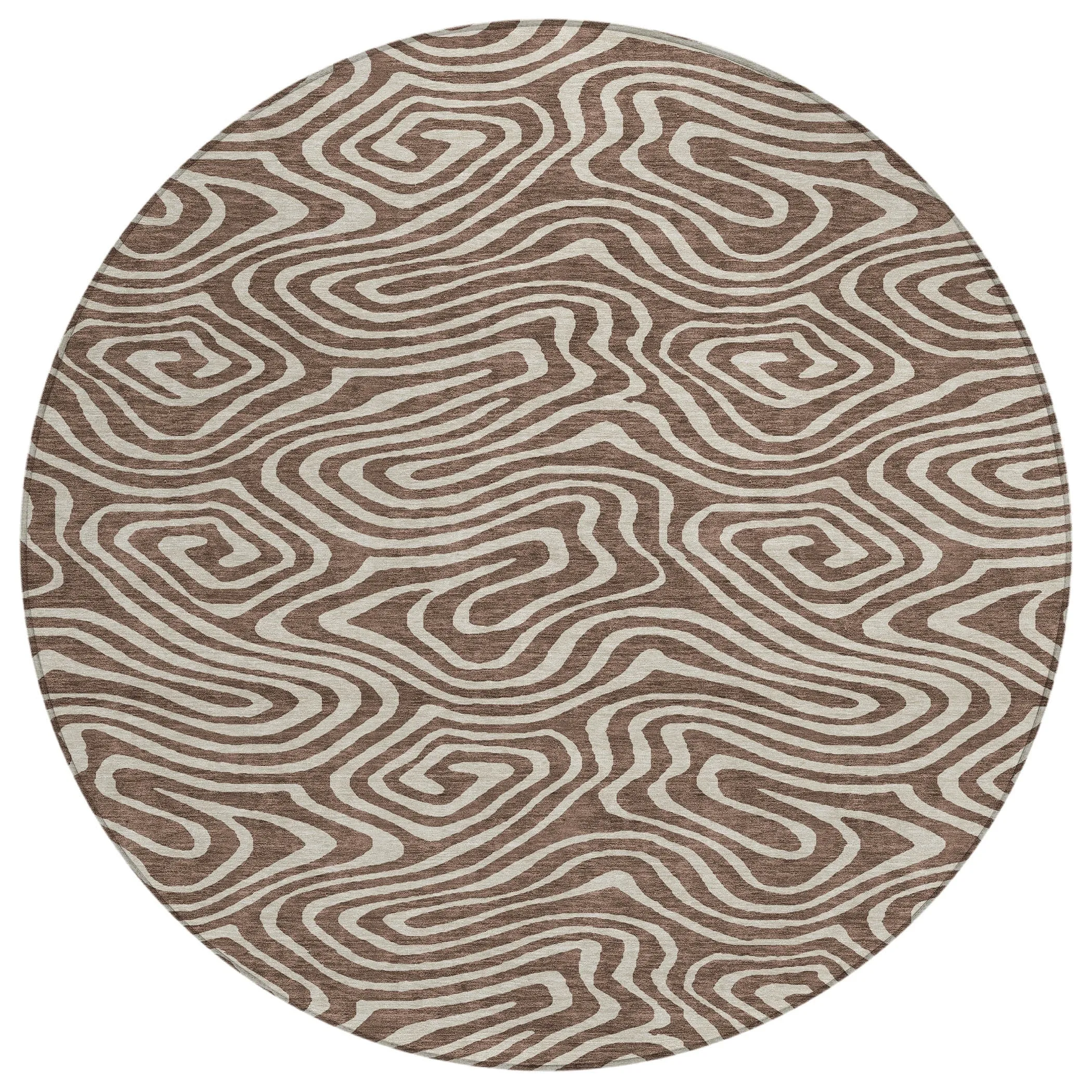 Machine Washable Indoor/ Outdoor Abstract Modern Chantille Rug