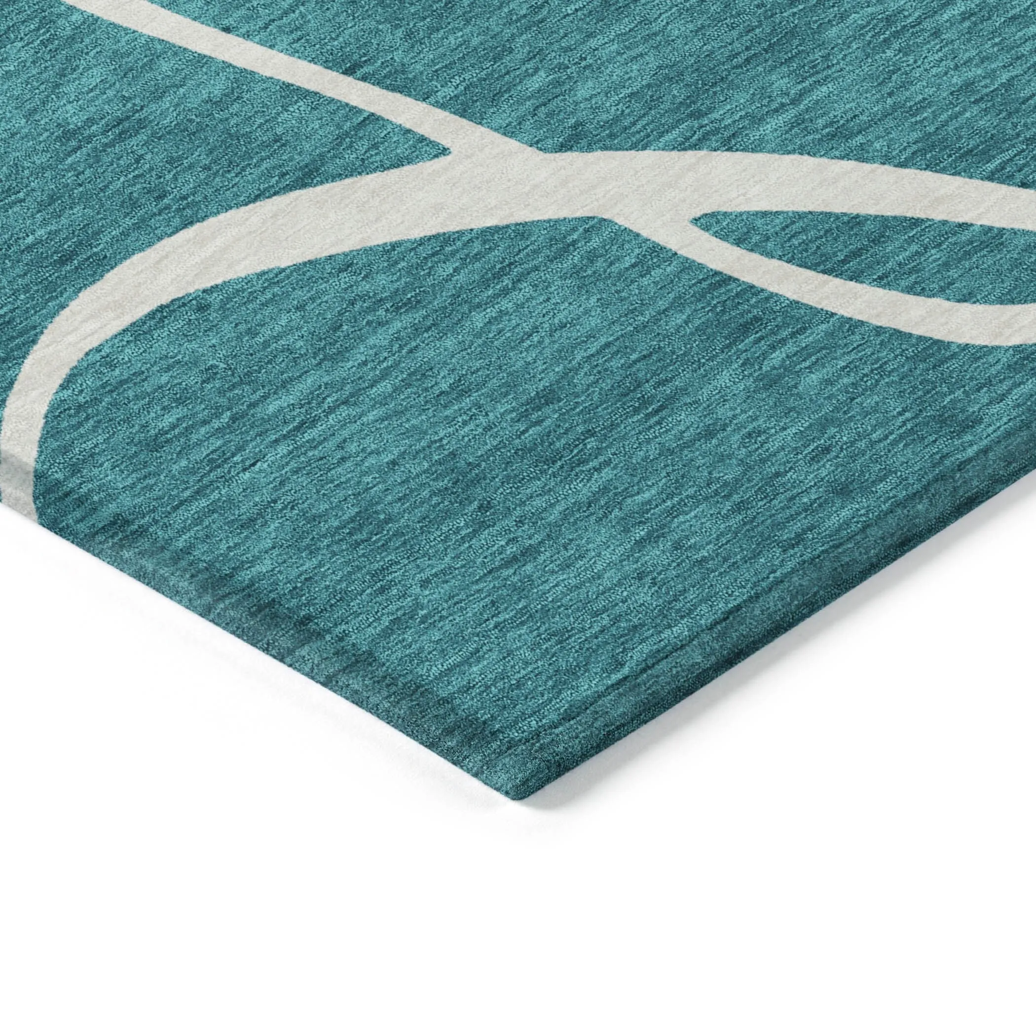 Machine Washable Indoor/ Outdoor Abstract Modern Chantille Rug