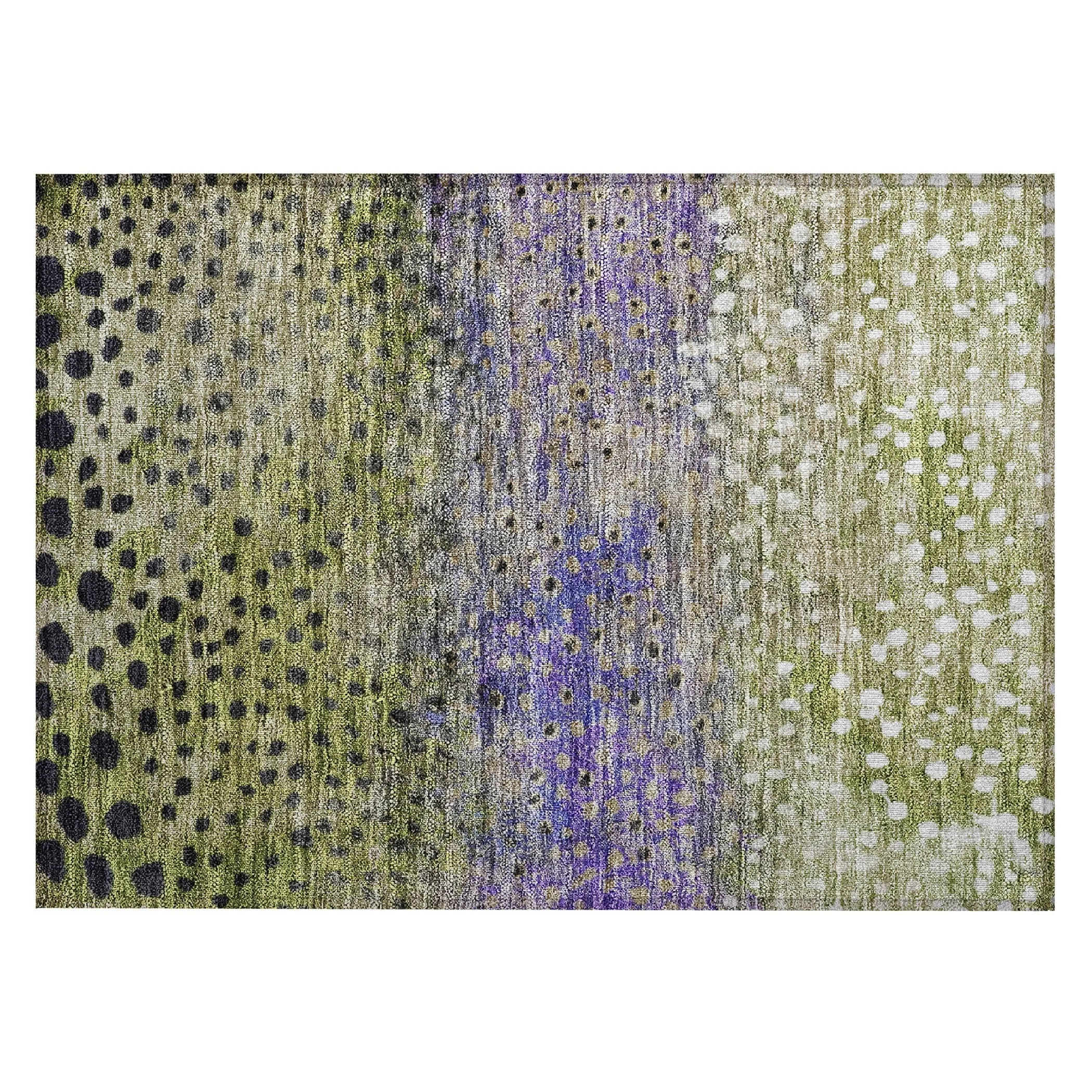 Machine Washable Indoor/ Outdoor Abstract Modern Chantille Rug