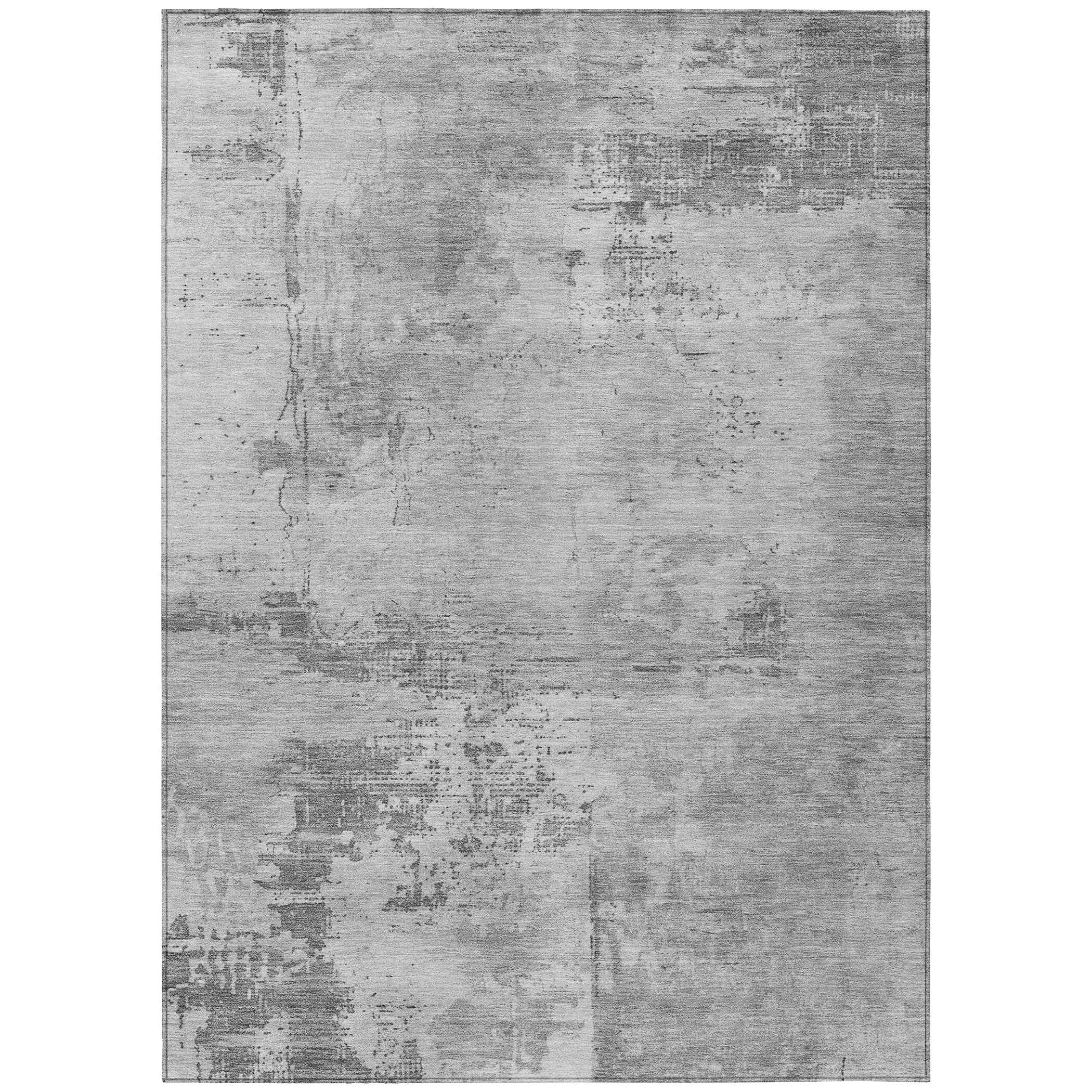 Machine Washable Indoor/ Outdoor Abstract Modern Chantille Rug
