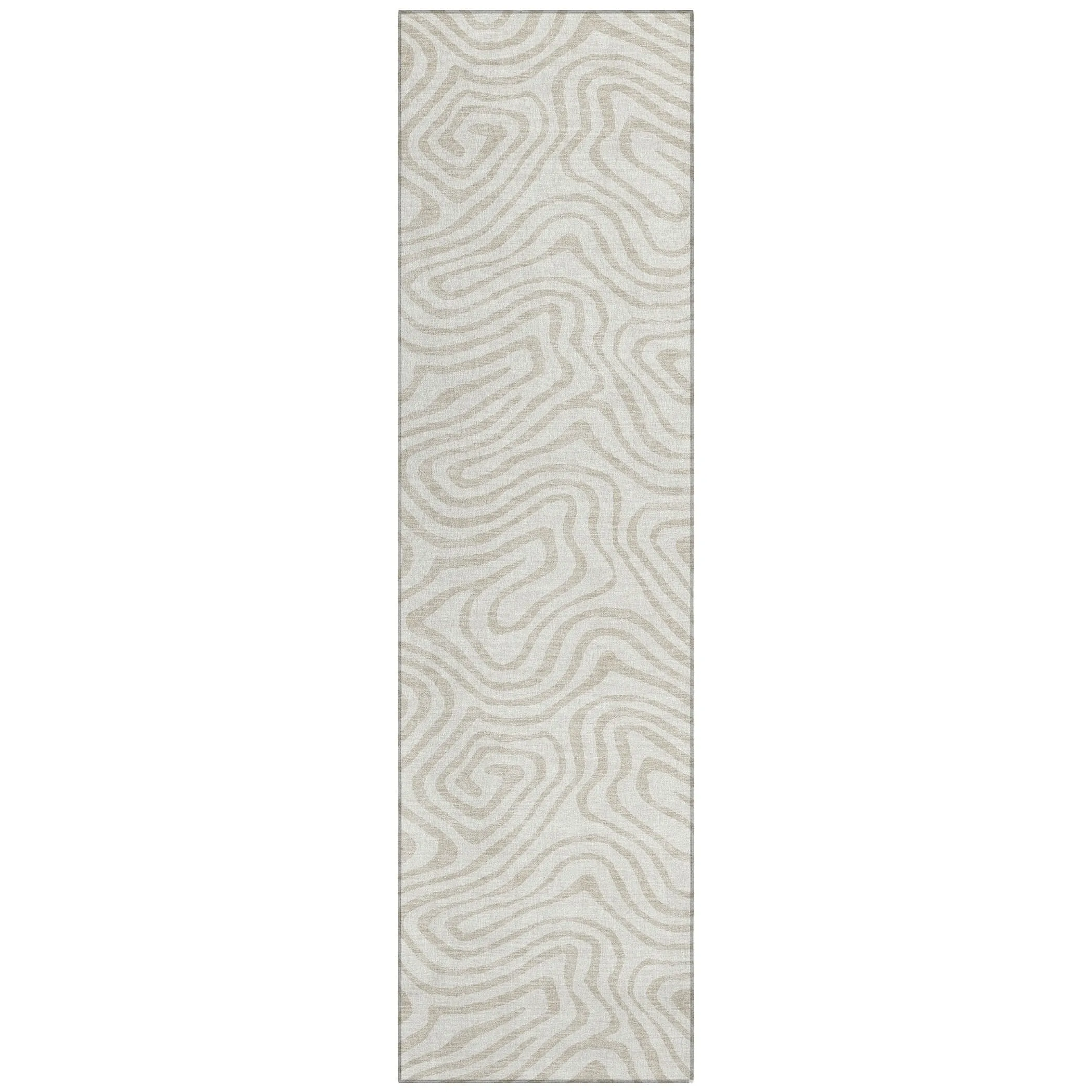 Machine Washable Indoor/ Outdoor Abstract Modern Chantille Rug