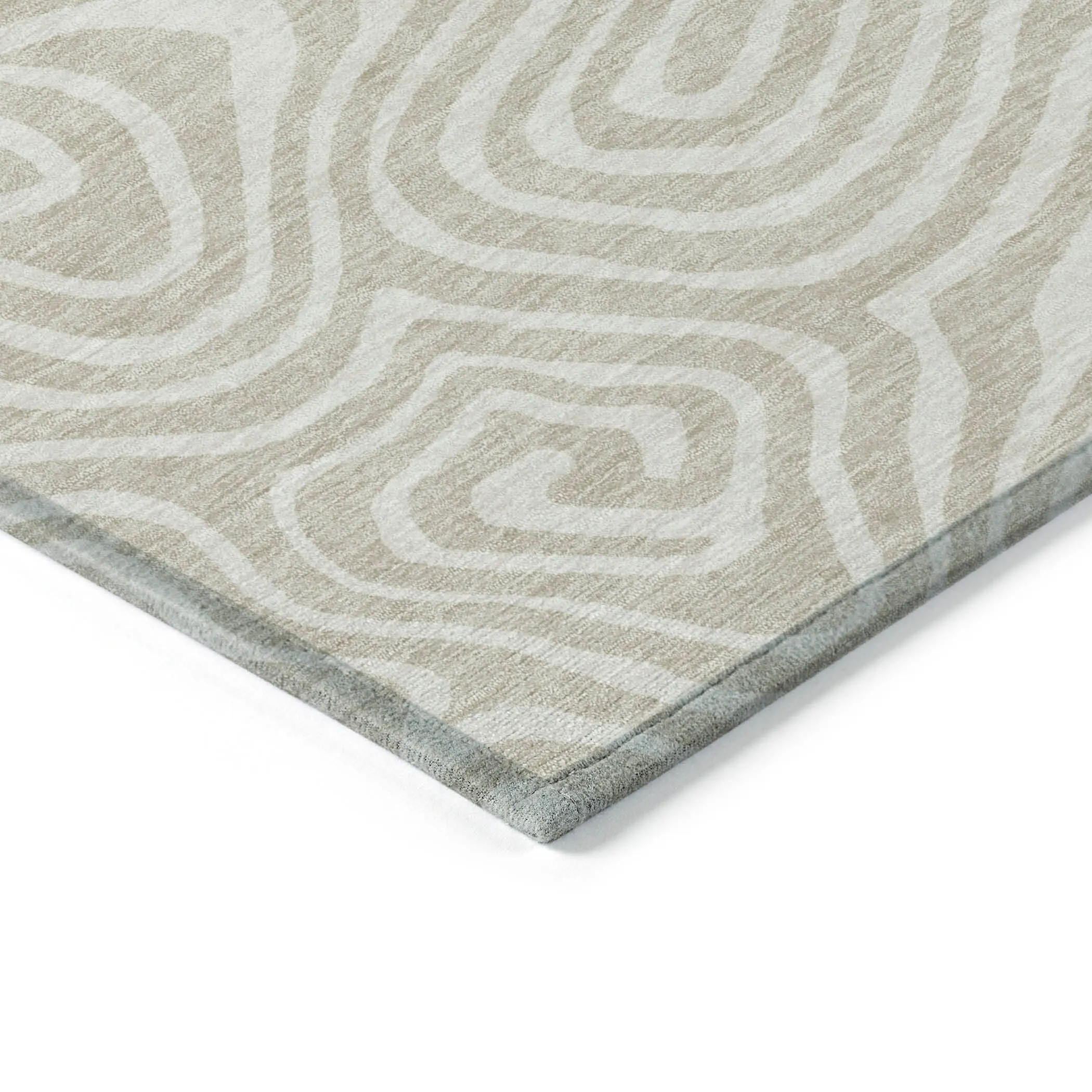 Machine Washable Indoor/ Outdoor Abstract Modern Chantille Rug