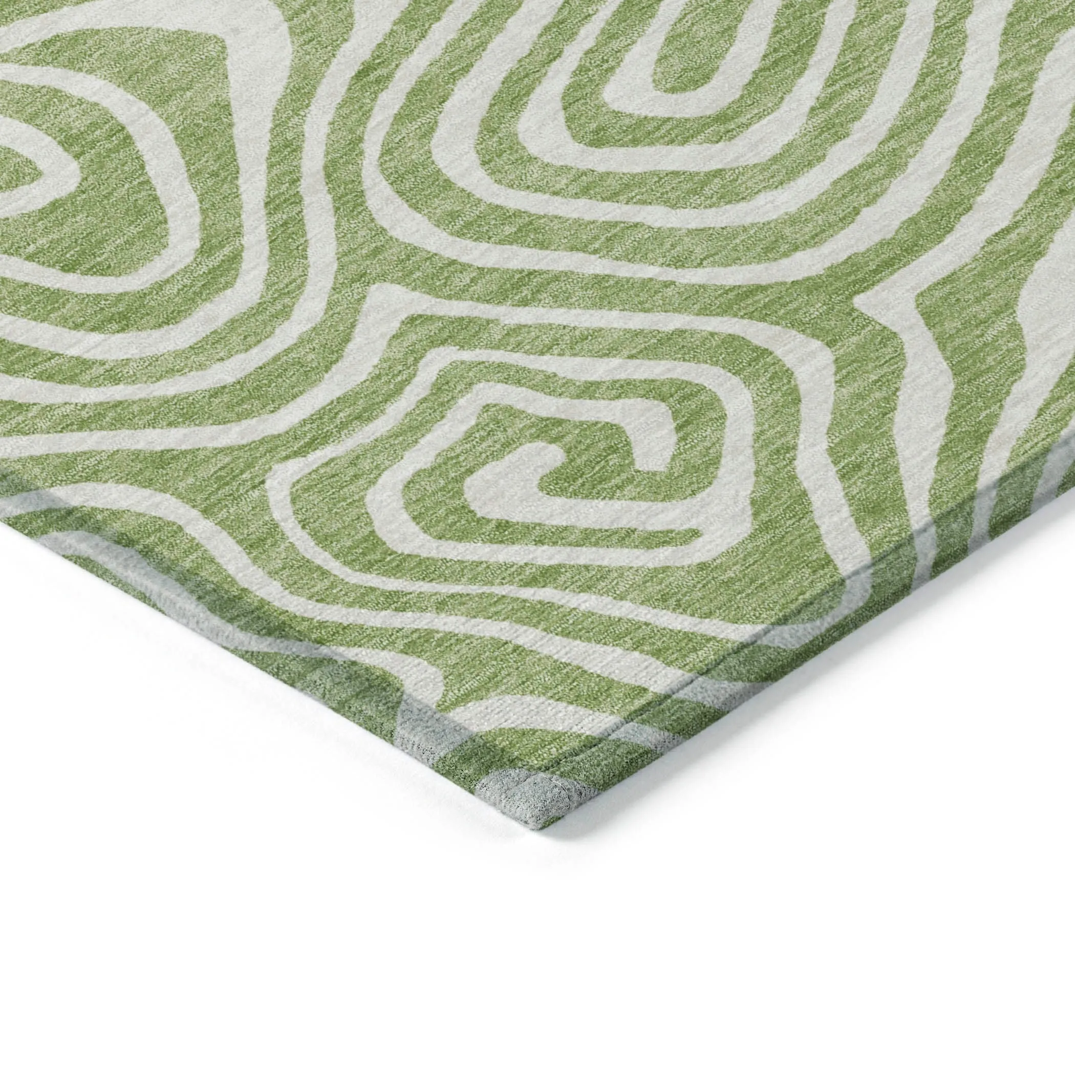 Machine Washable Indoor/ Outdoor Abstract Modern Chantille Rug