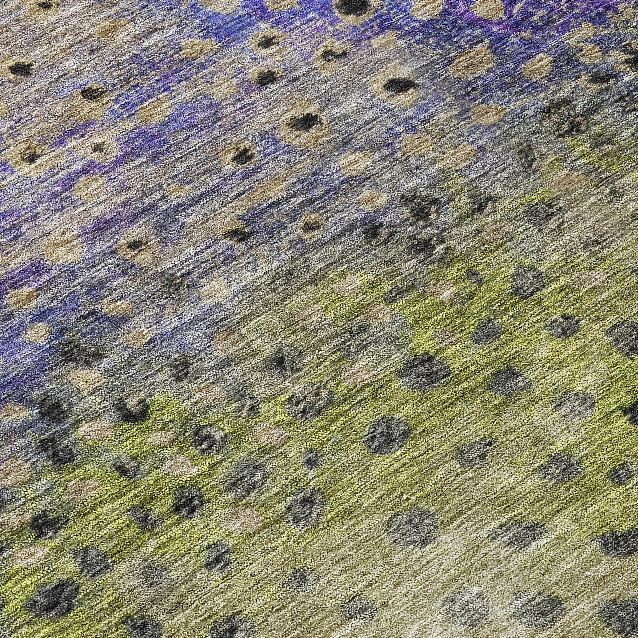 Machine Washable Indoor/ Outdoor Abstract Modern Chantille Rug
