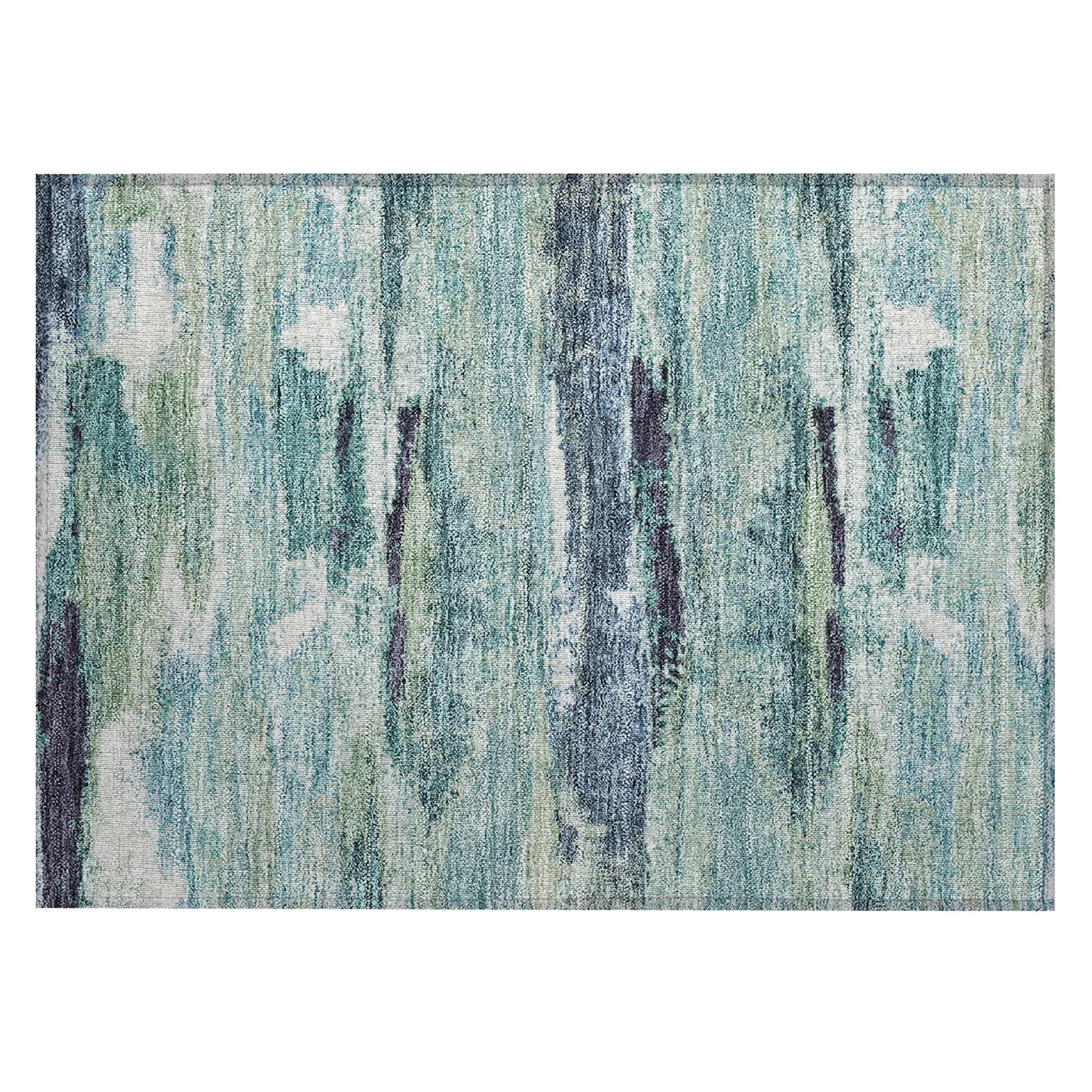 Machine Washable Indoor/ Outdoor Abstract Modern Chantille Rug