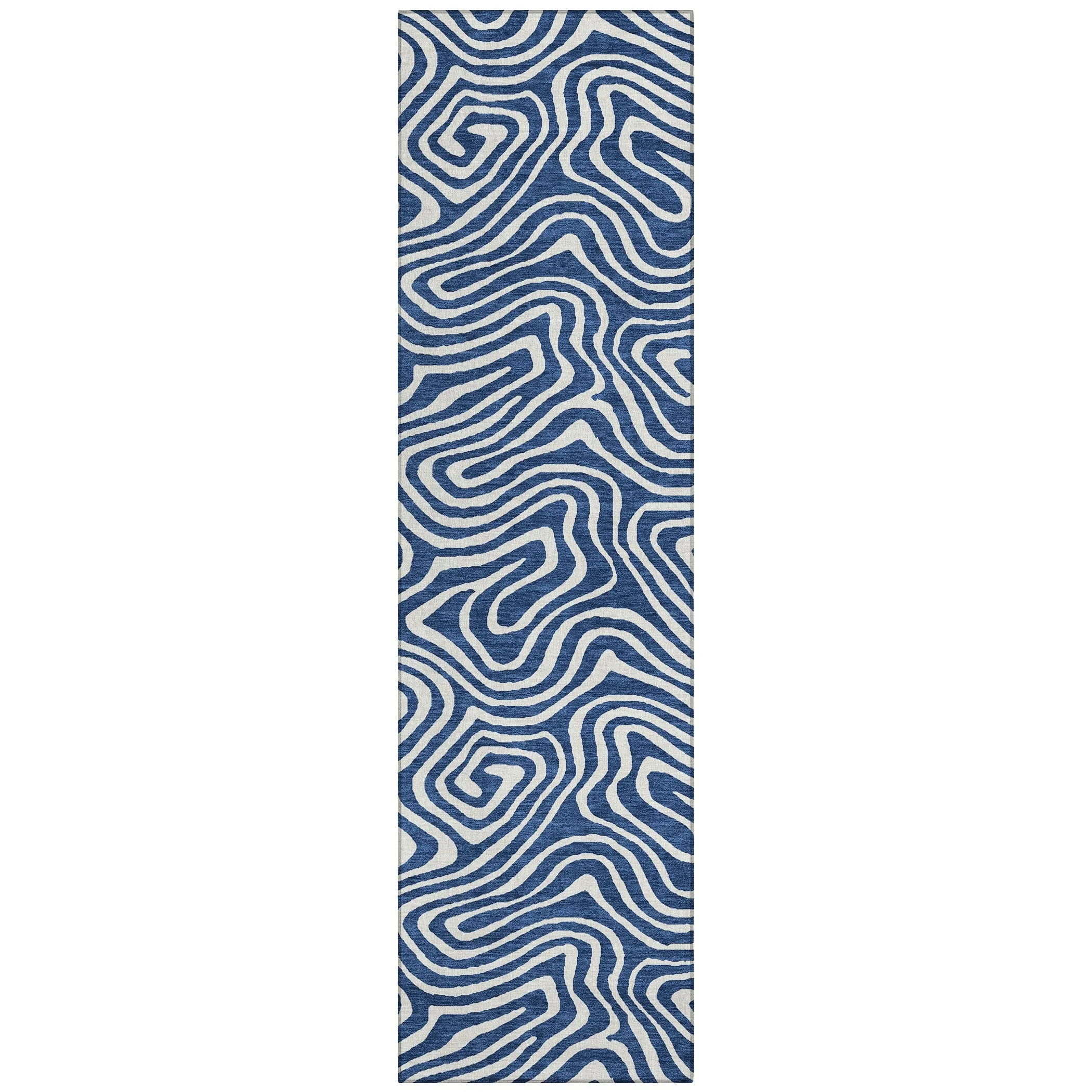 Machine Washable Indoor/ Outdoor Abstract Modern Chantille Rug