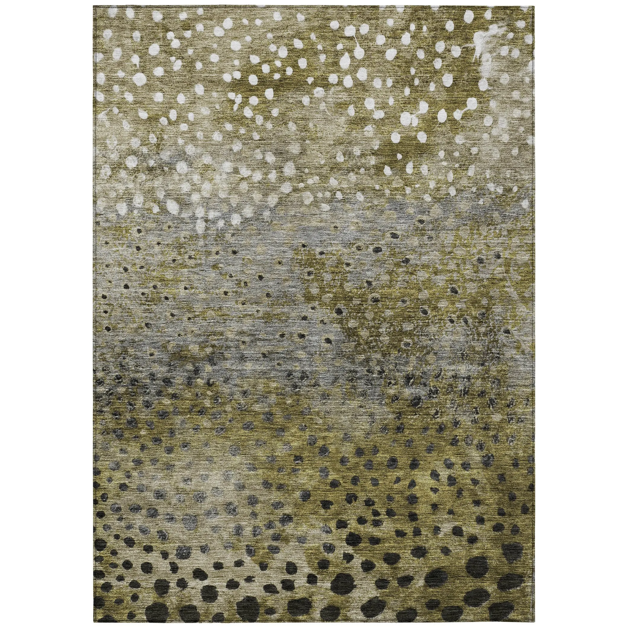 Machine Washable Indoor/ Outdoor Abstract Modern Chantille Rug