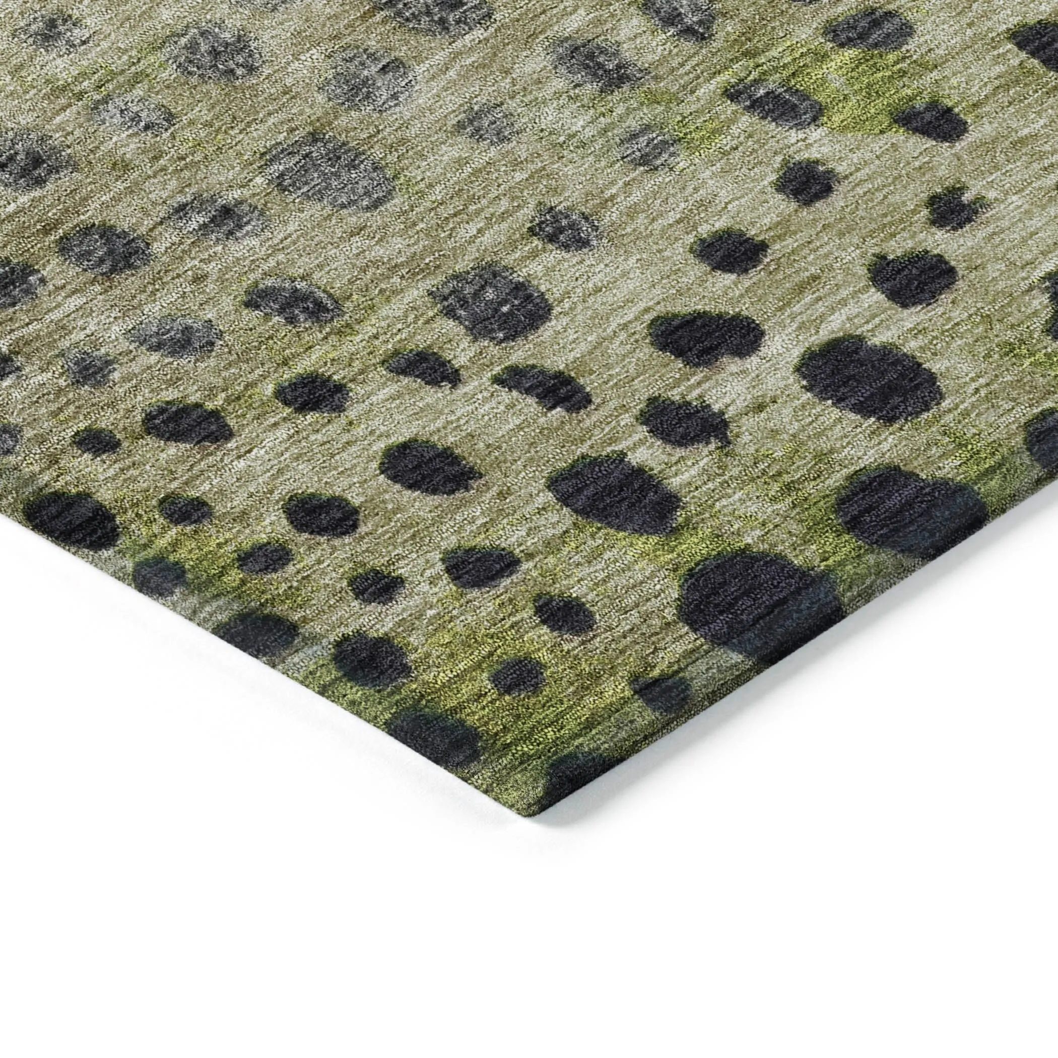 Machine Washable Indoor/ Outdoor Abstract Modern Chantille Rug