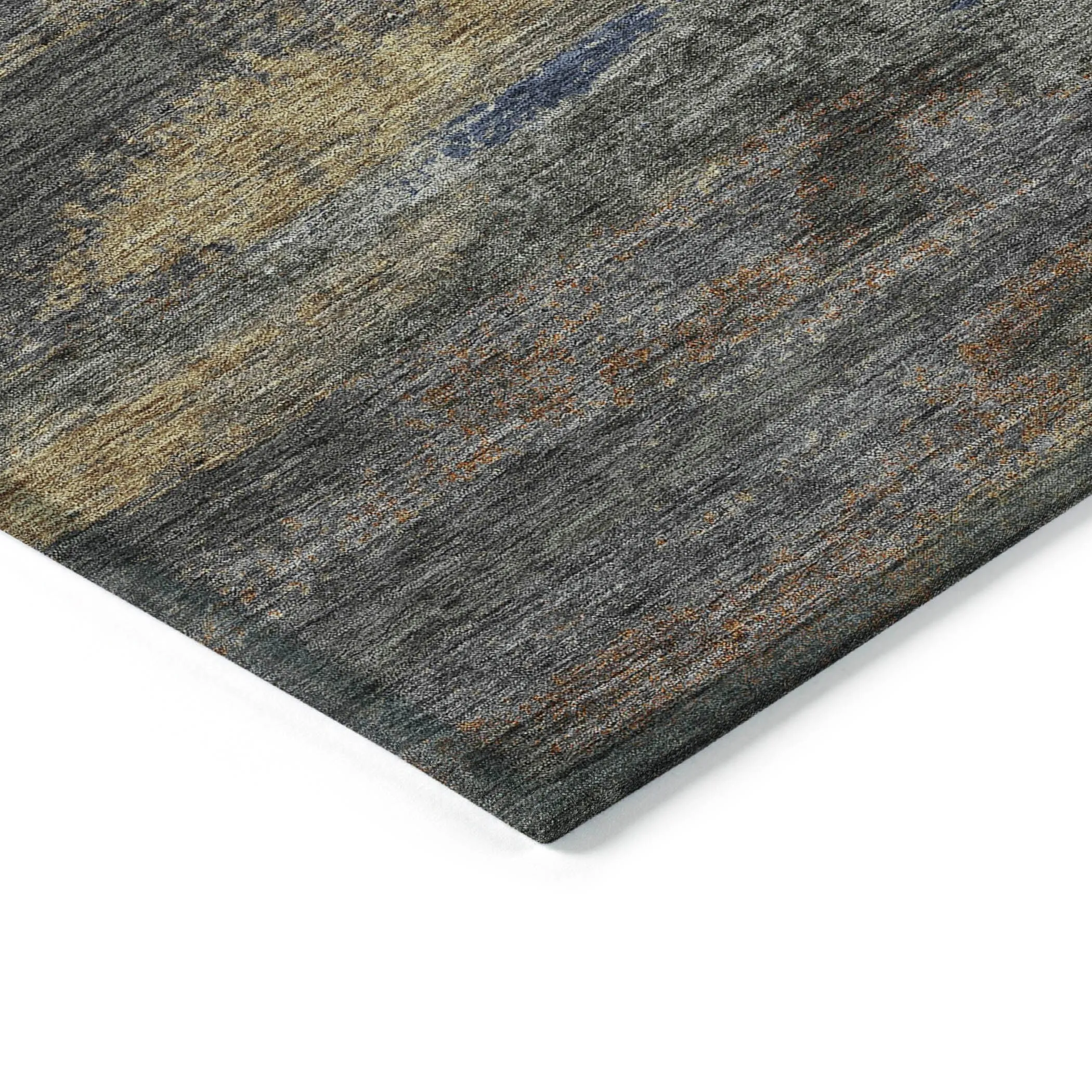 Machine Washable Indoor/ Outdoor Abstract Modern Chantille Rug