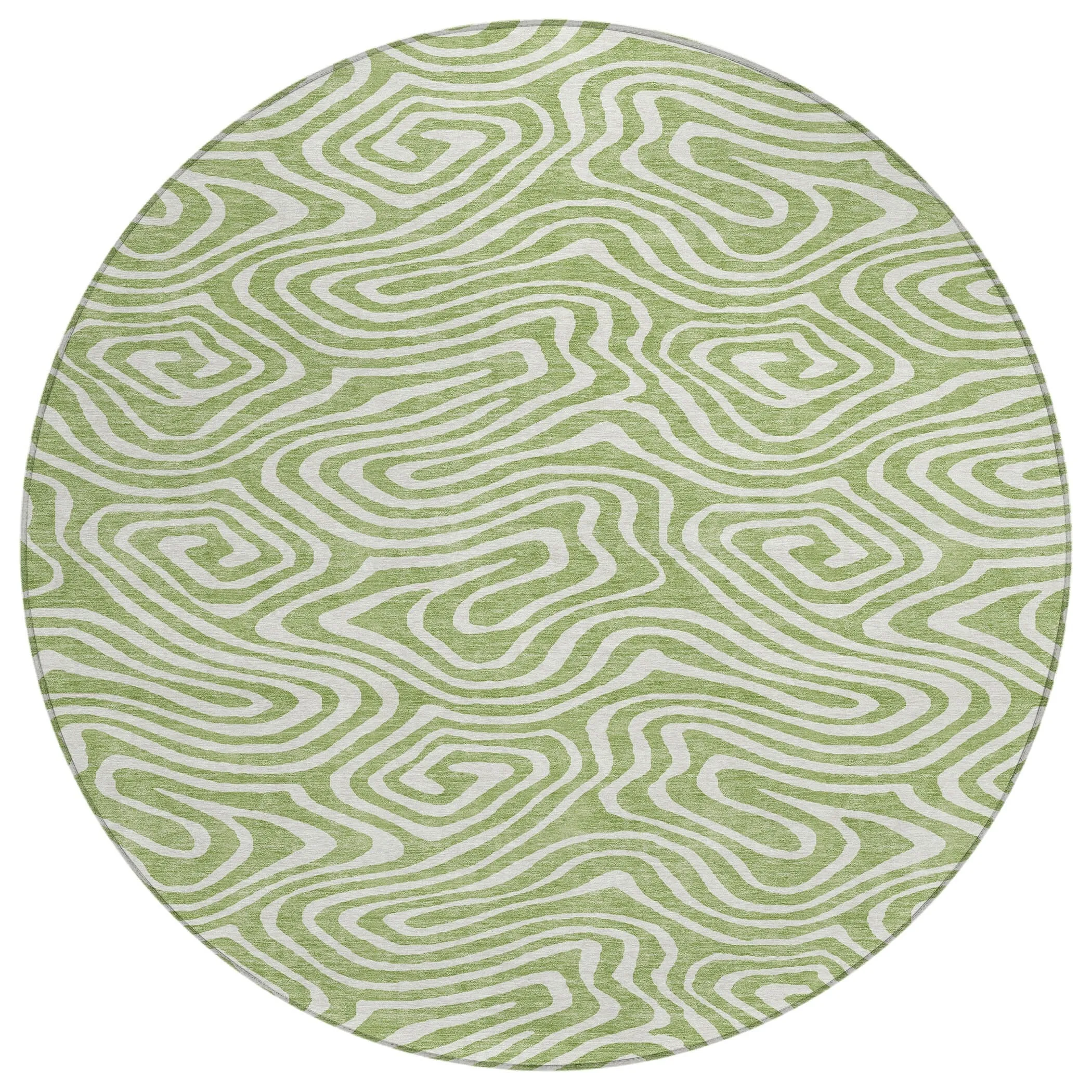 Machine Washable Indoor/ Outdoor Abstract Modern Chantille Rug