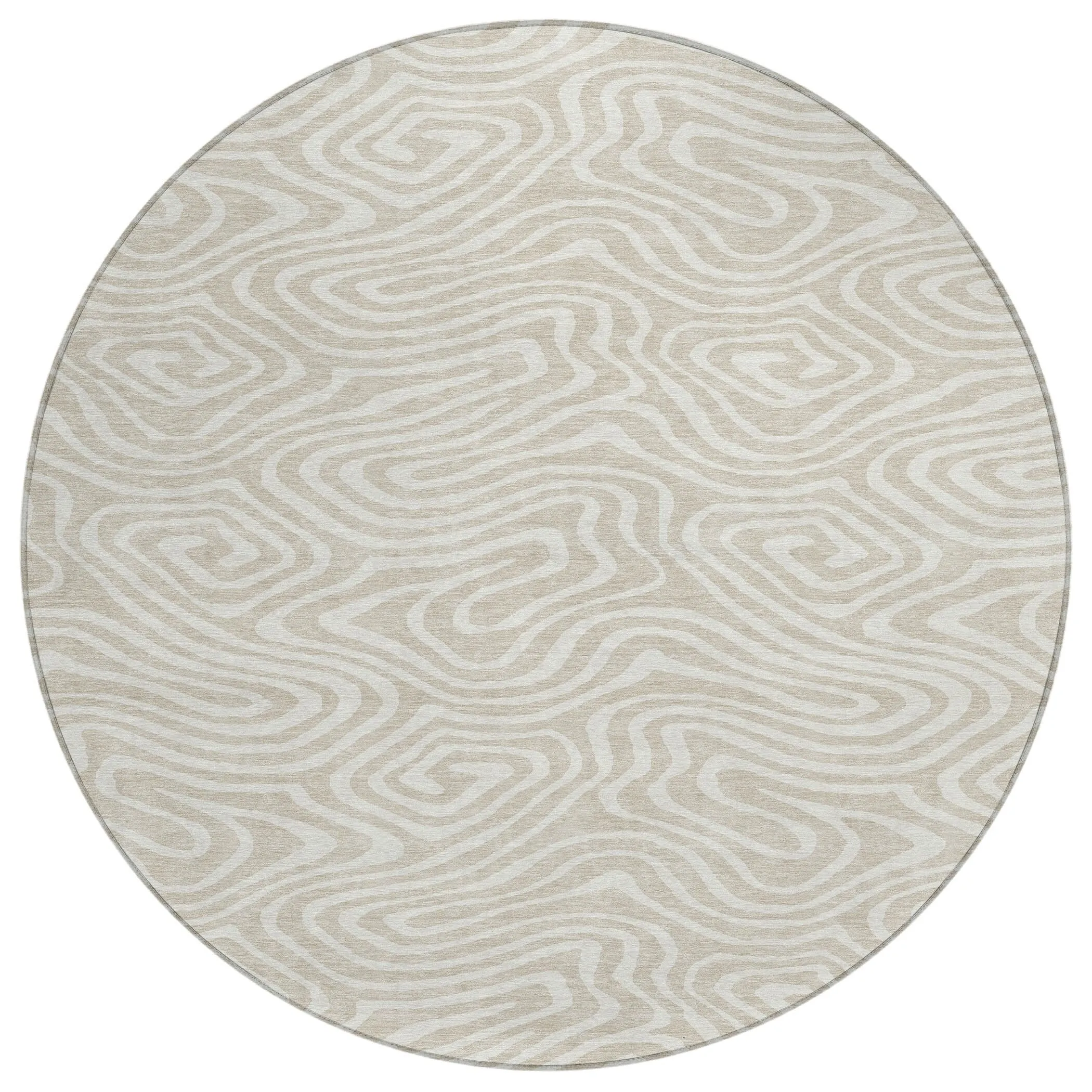 Machine Washable Indoor/ Outdoor Abstract Modern Chantille Rug