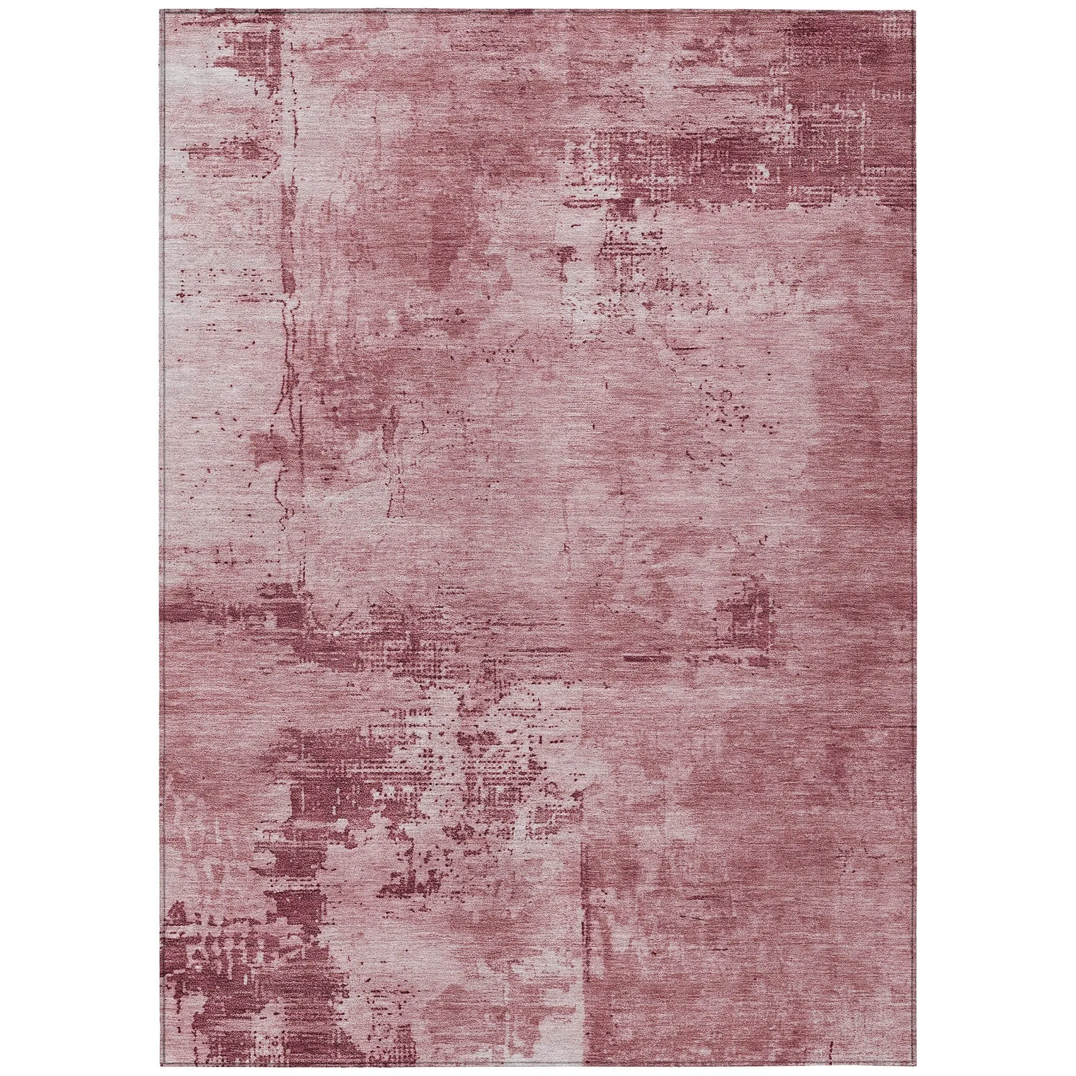 Machine Washable Indoor/ Outdoor Abstract Modern Chantille Rug