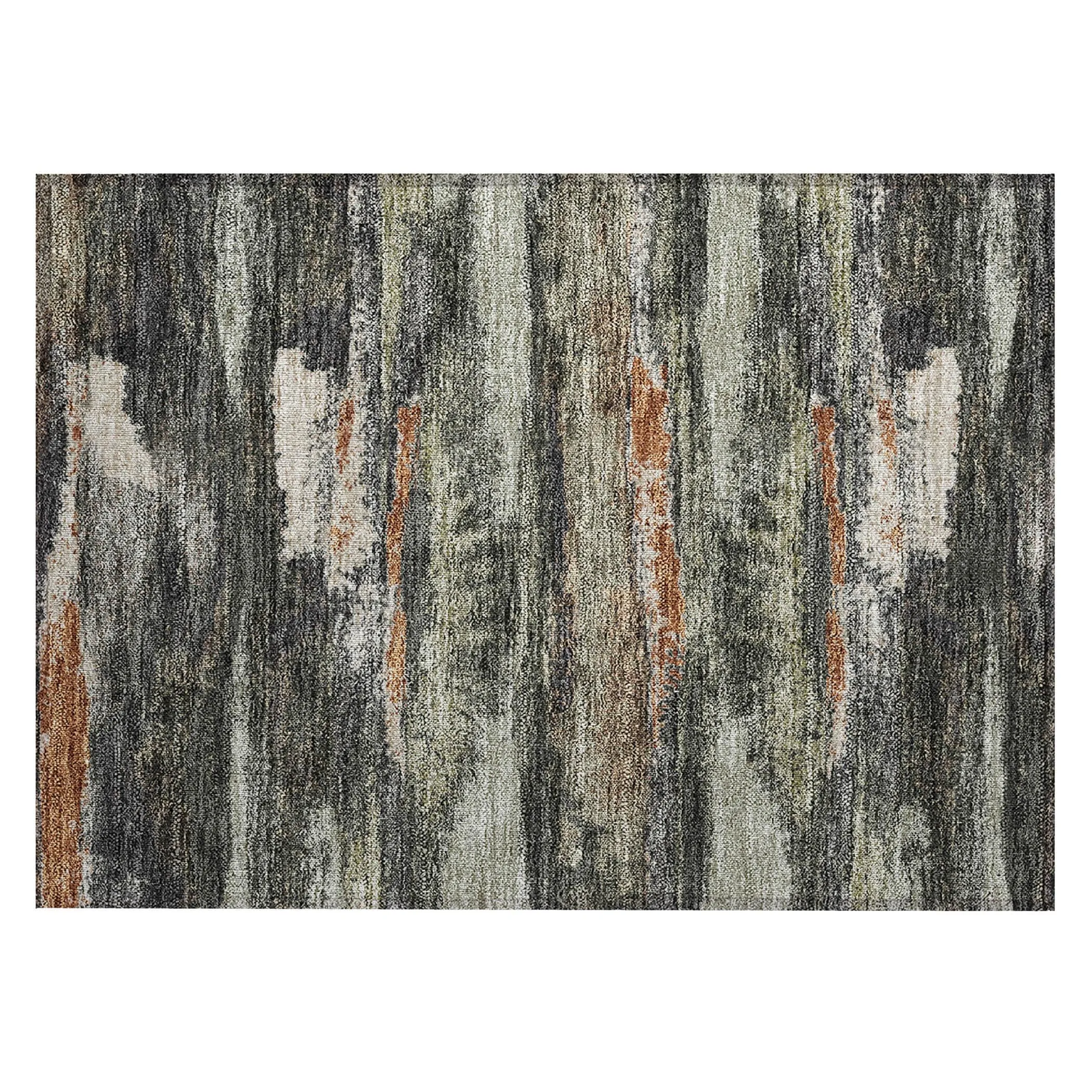 Machine Washable Indoor/ Outdoor Abstract Modern Chantille Rug