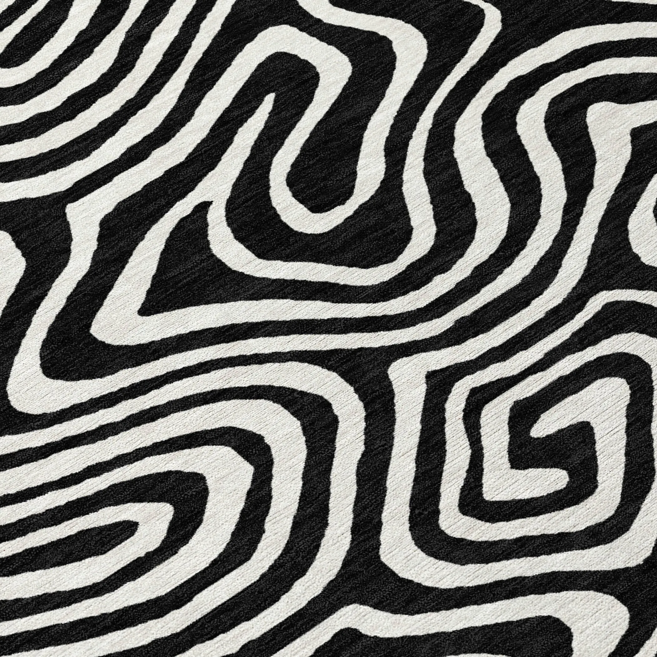 Machine Washable Indoor/ Outdoor Abstract Modern Chantille Rug