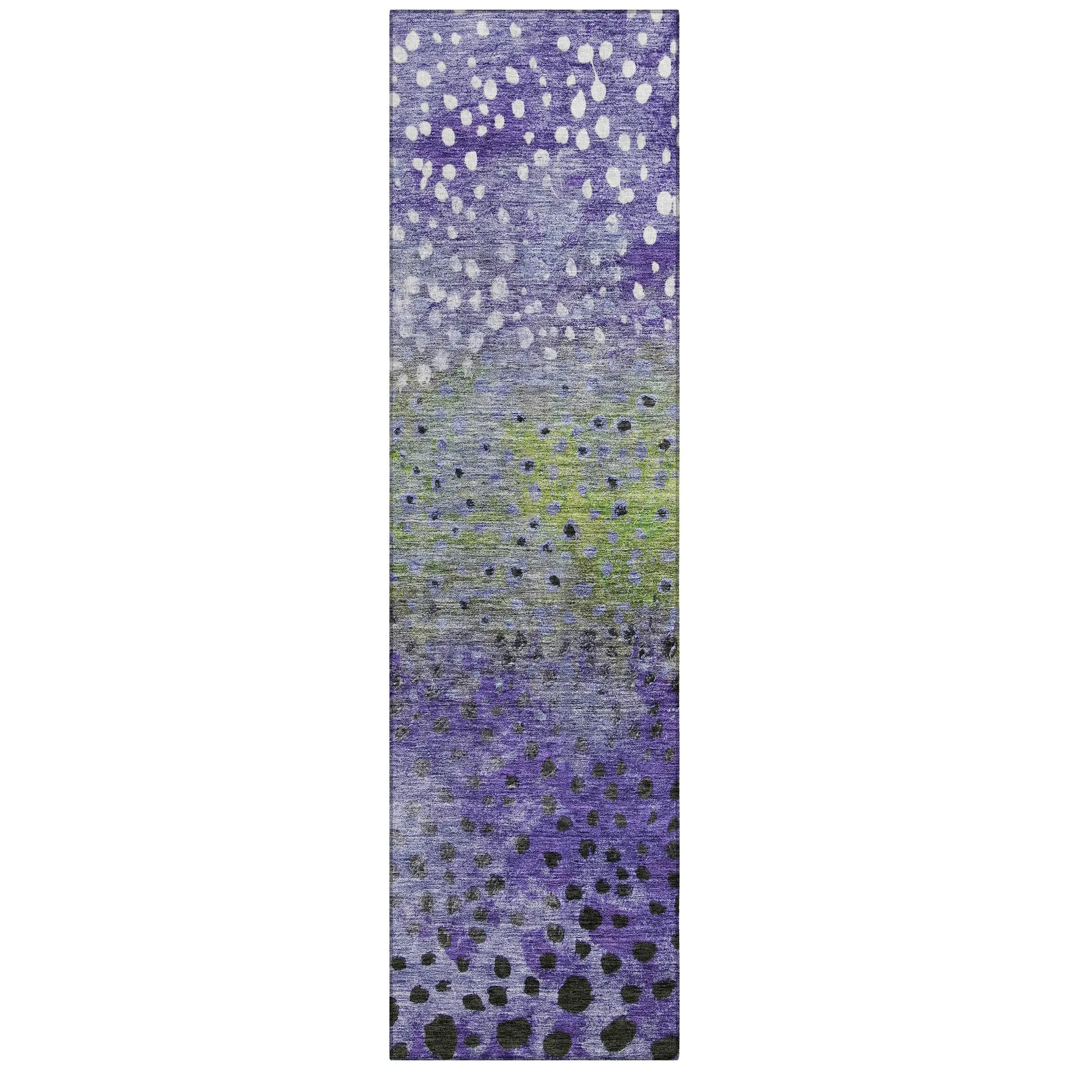 Machine Washable Indoor/ Outdoor Abstract Modern Chantille Rug