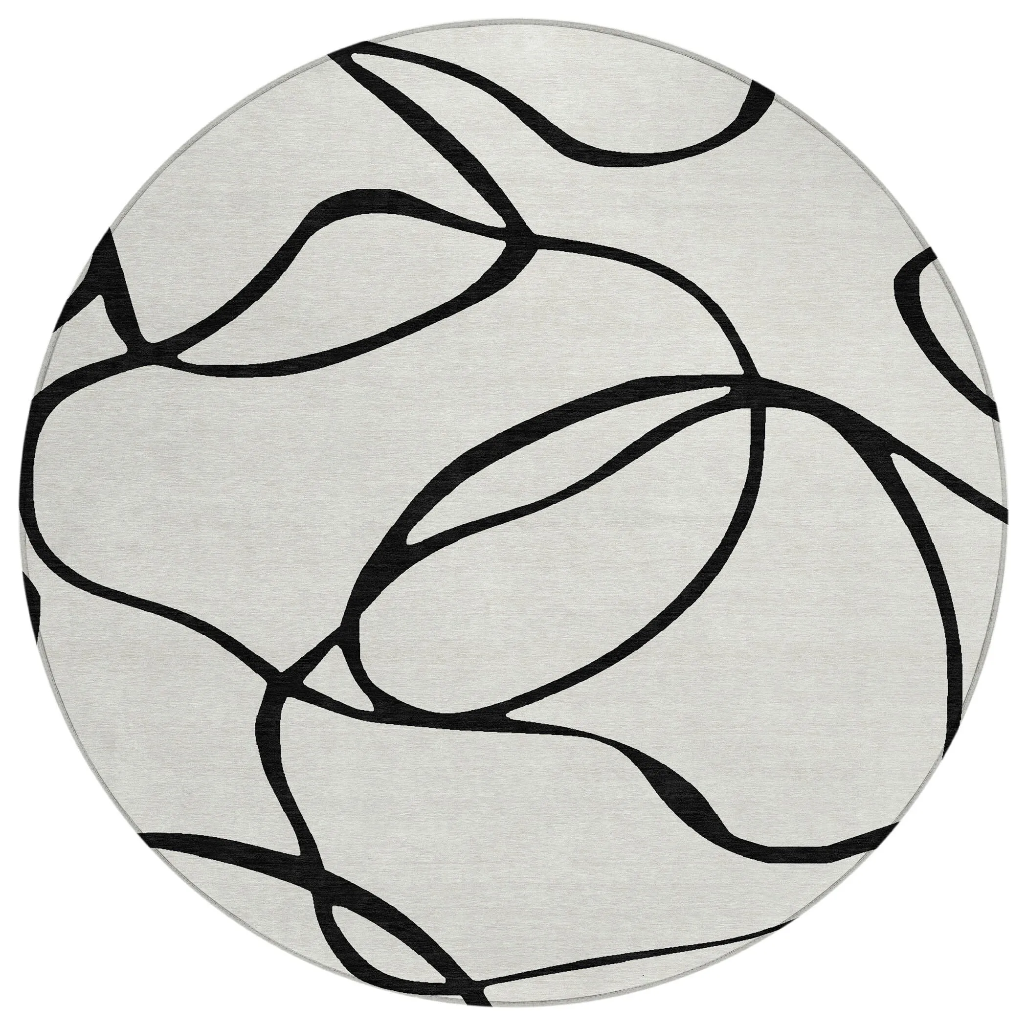 Machine Washable Indoor/ Outdoor Abstract Modern Chantille Rug