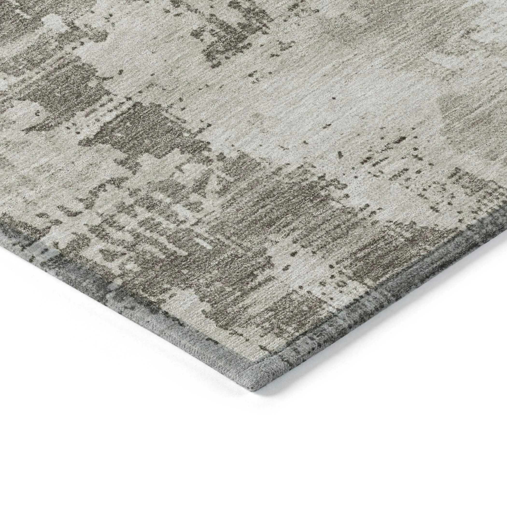 Machine Washable Indoor/ Outdoor Abstract Modern Chantille Rug