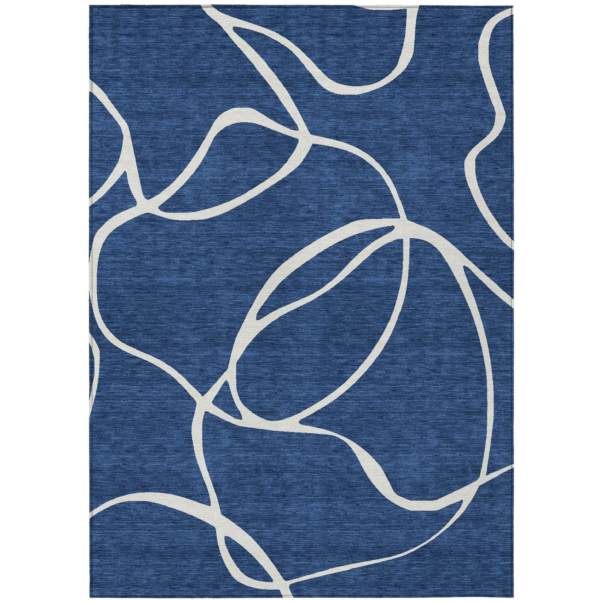 Machine Washable Indoor/ Outdoor Abstract Modern Chantille Rug