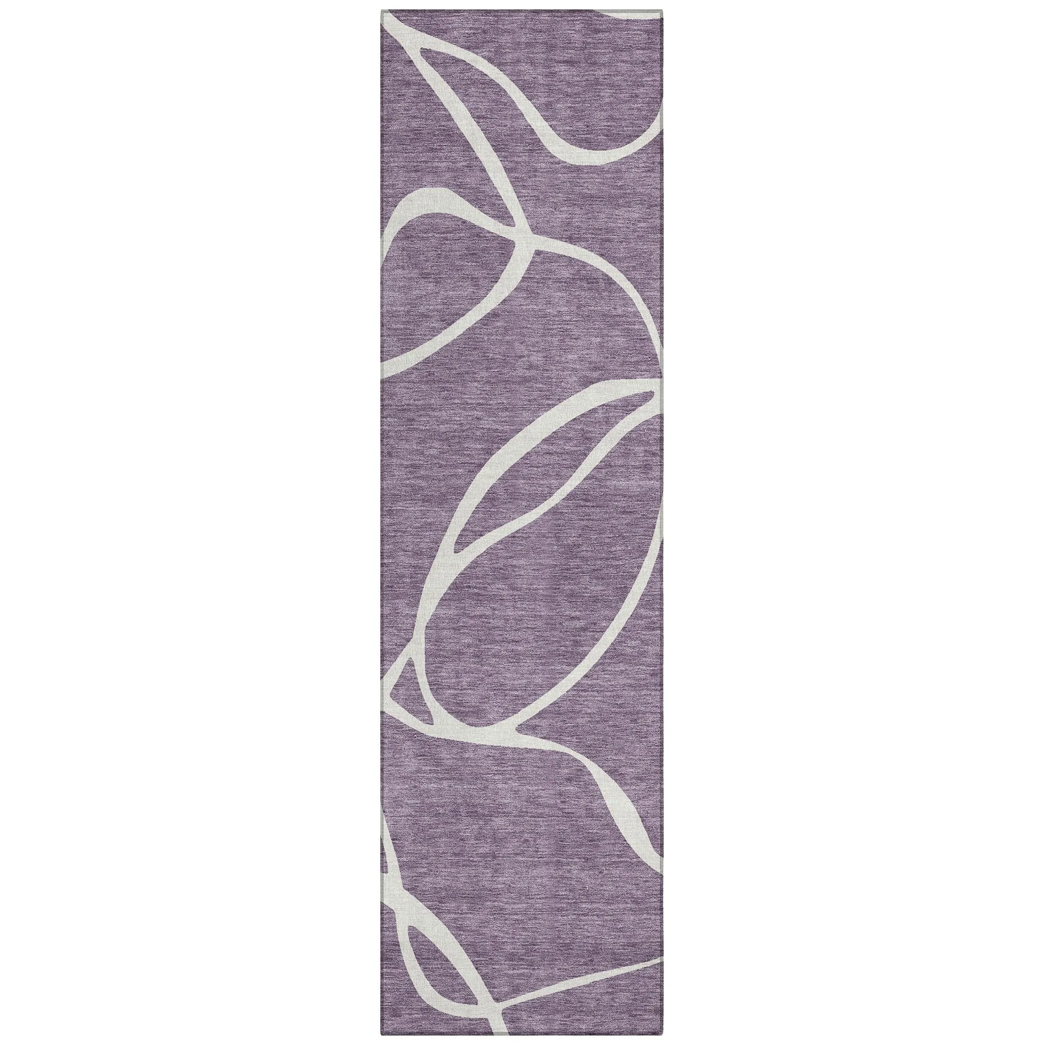 Machine Washable Indoor/ Outdoor Abstract Modern Chantille Rug