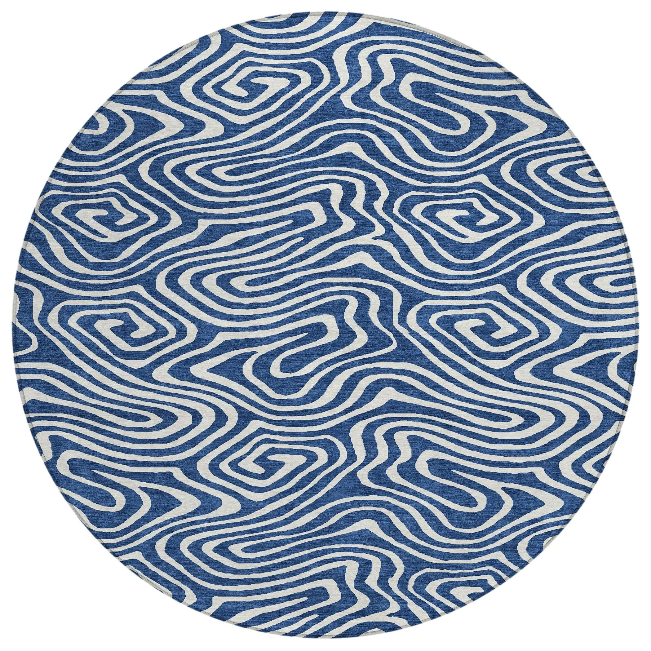 Machine Washable Indoor/ Outdoor Abstract Modern Chantille Rug