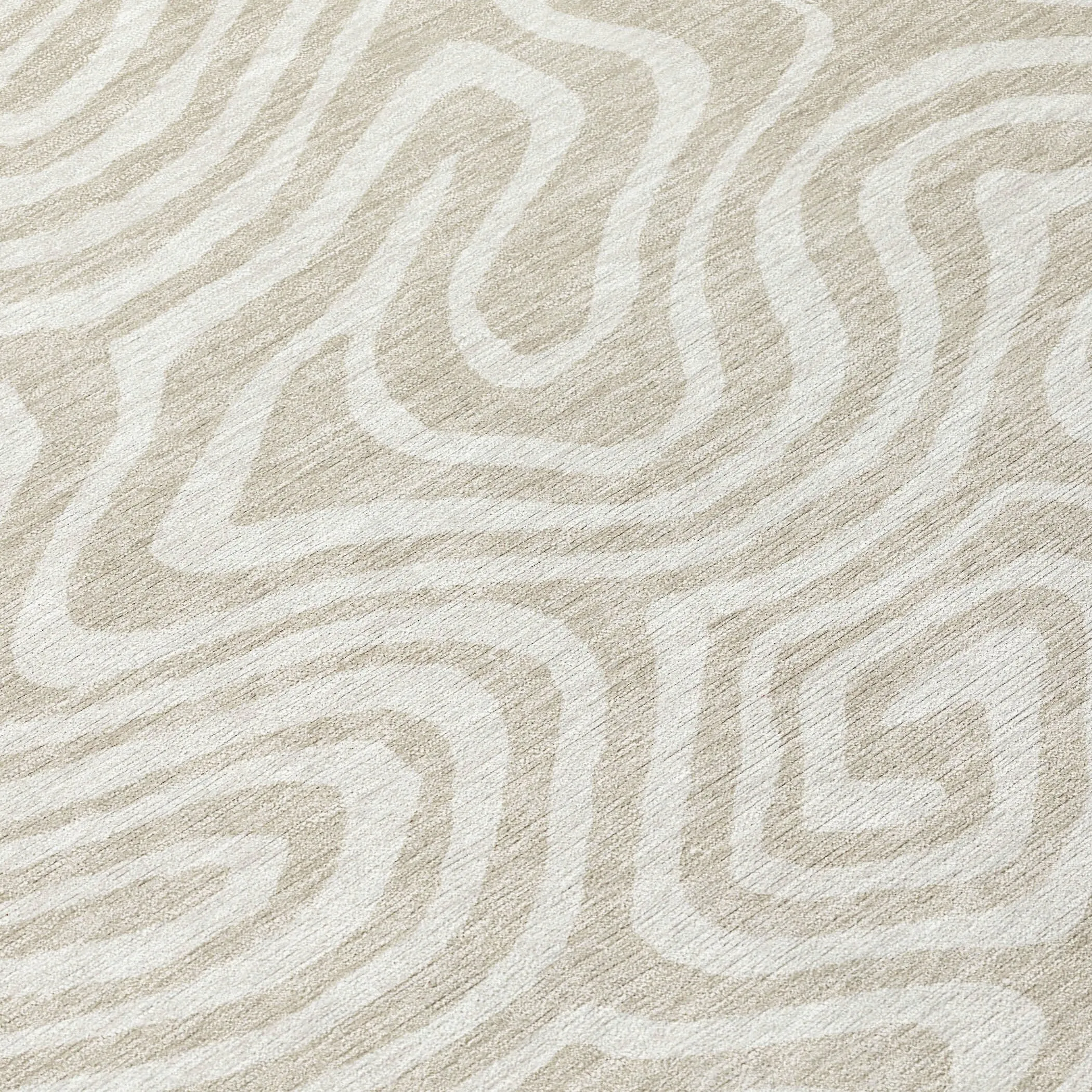 Machine Washable Indoor/ Outdoor Abstract Modern Chantille Rug