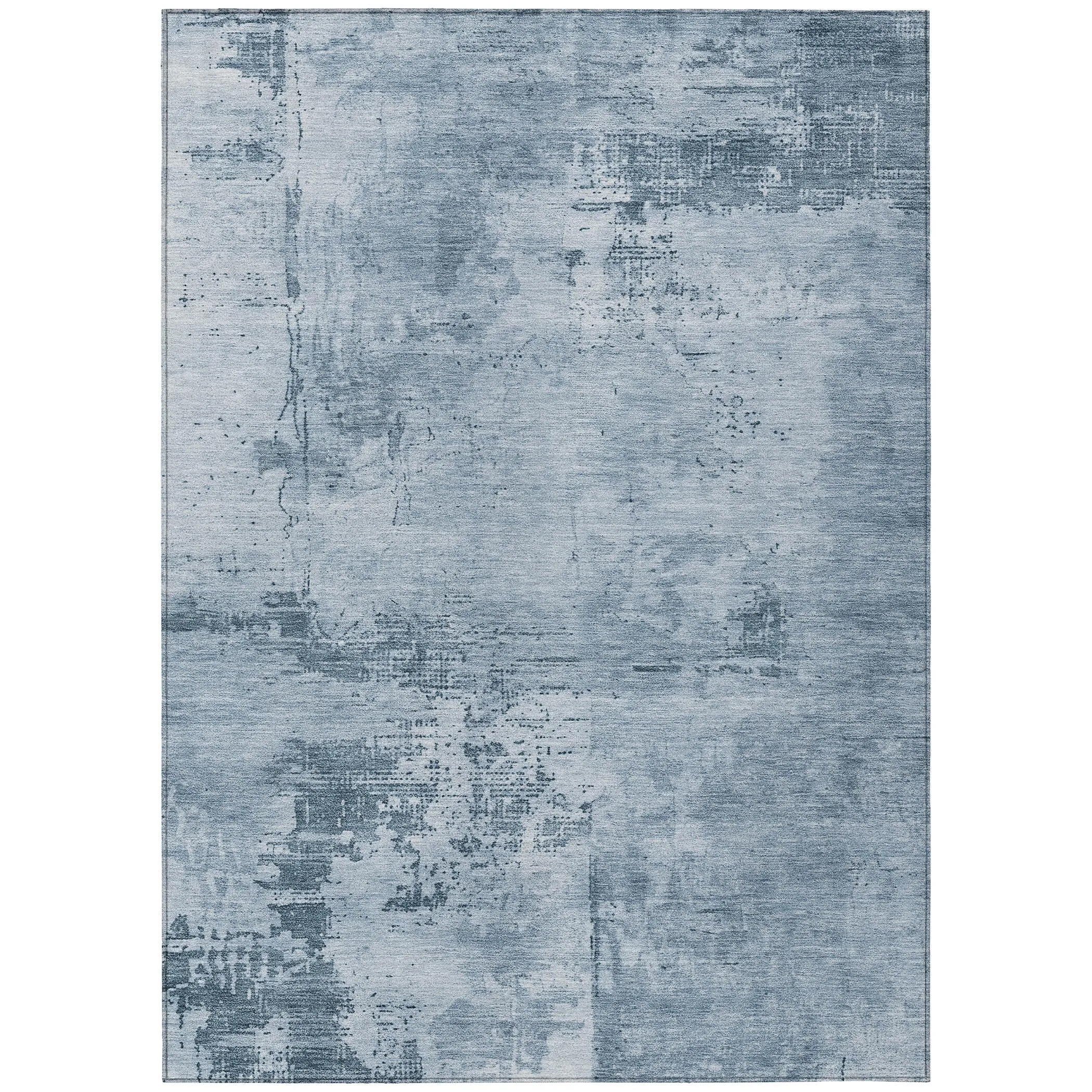 Machine Washable Indoor/ Outdoor Abstract Modern Chantille Rug