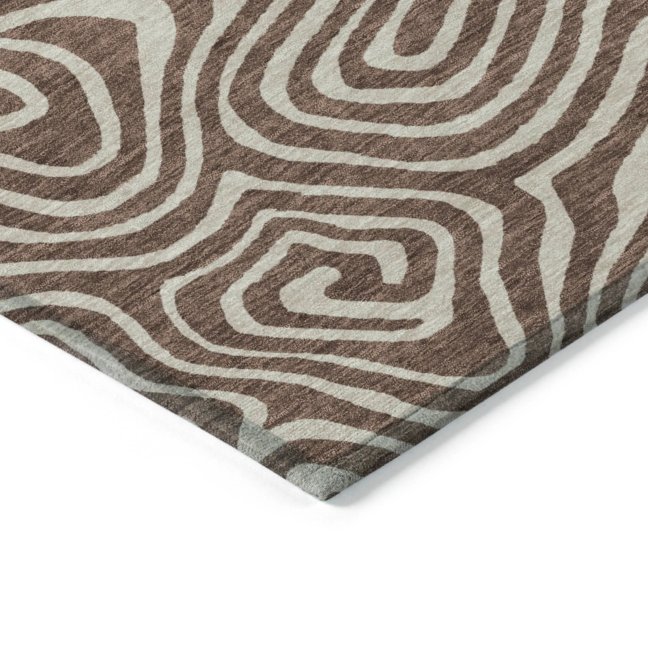 Machine Washable Indoor/ Outdoor Abstract Modern Chantille Rug