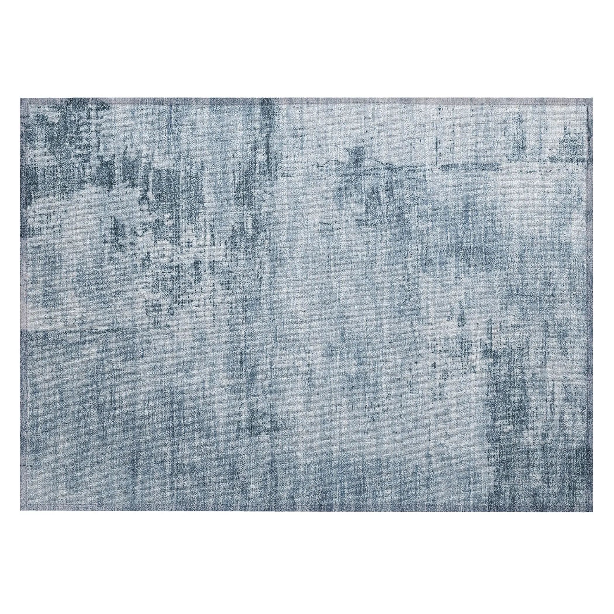 Machine Washable Indoor/ Outdoor Abstract Modern Chantille Rug