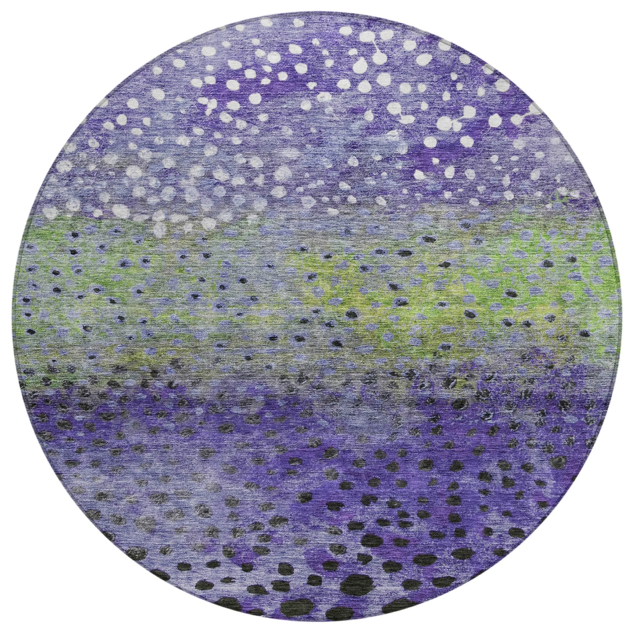 Machine Washable Indoor/ Outdoor Abstract Modern Chantille Rug