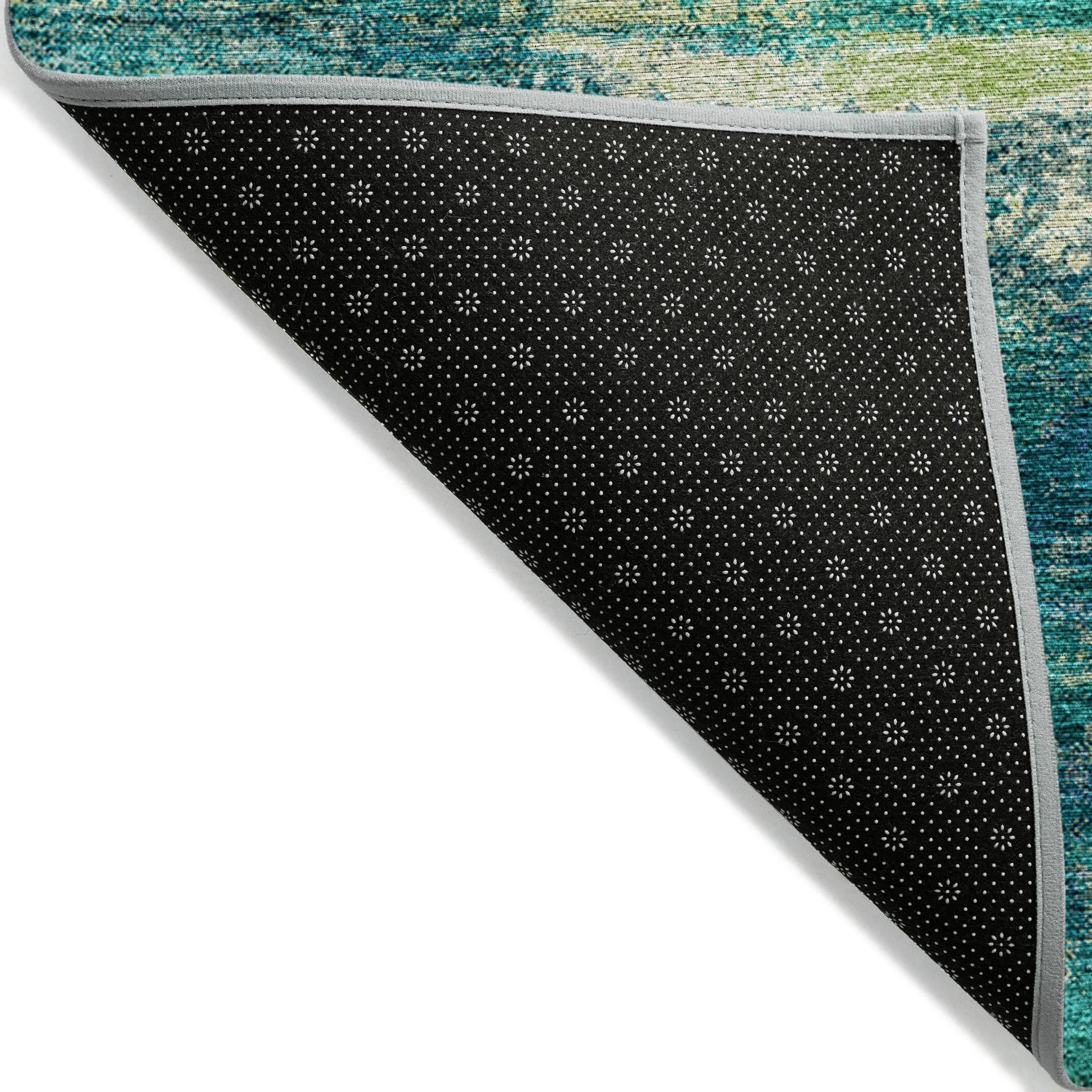 Machine Washable Indoor/ Outdoor Abstract Modern Chantille Rug