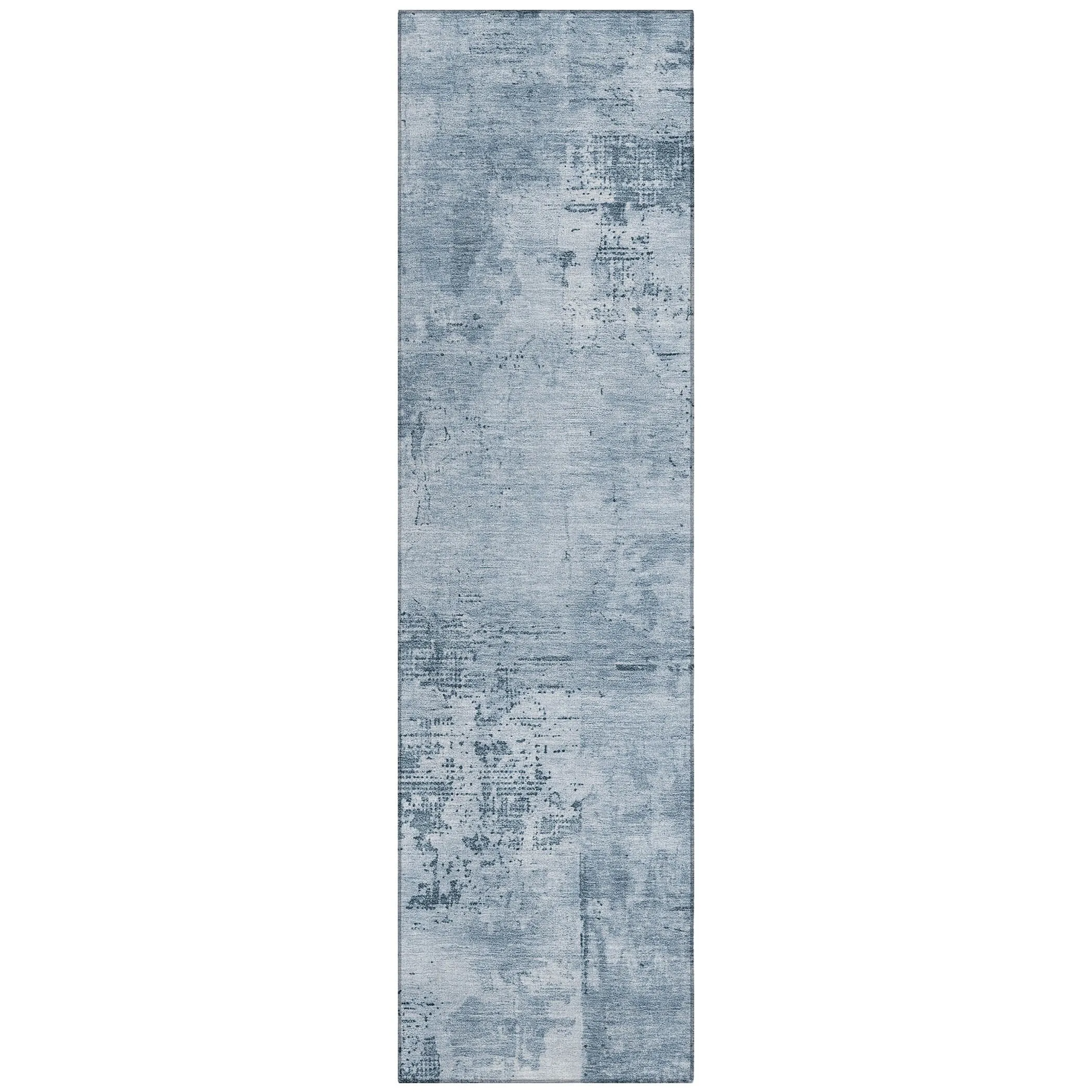 Machine Washable Indoor/ Outdoor Abstract Modern Chantille Rug