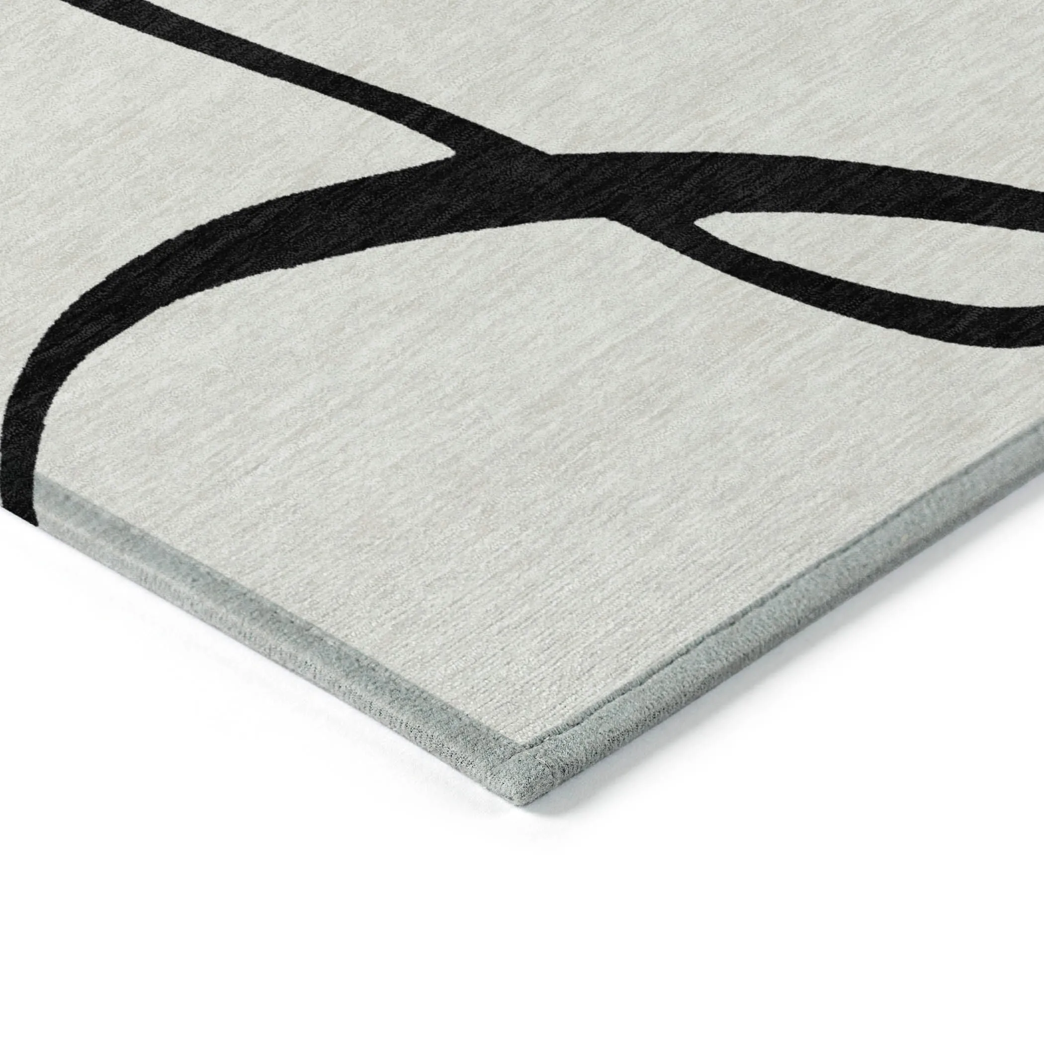 Machine Washable Indoor/ Outdoor Abstract Modern Chantille Rug