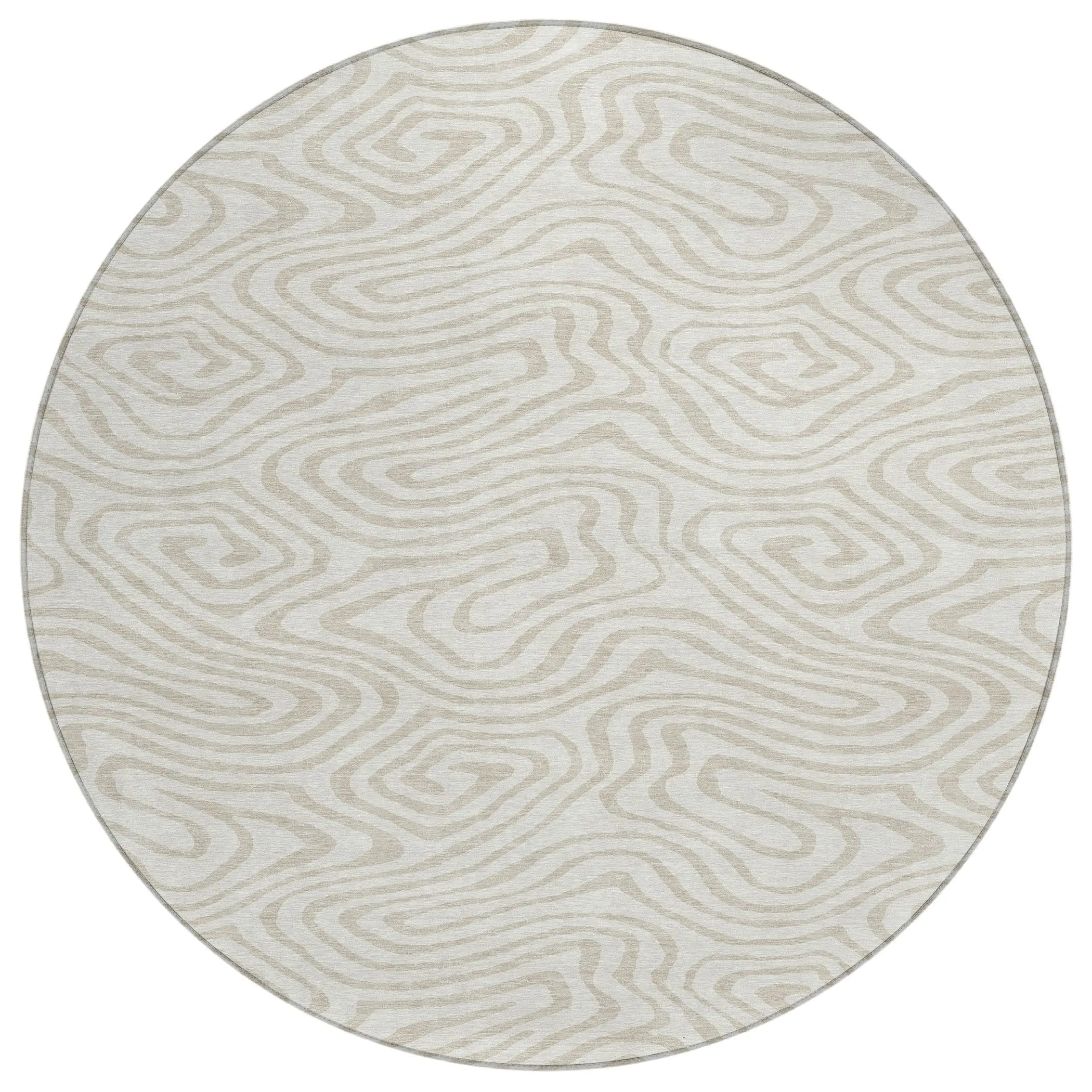 Machine Washable Indoor/ Outdoor Abstract Modern Chantille Rug