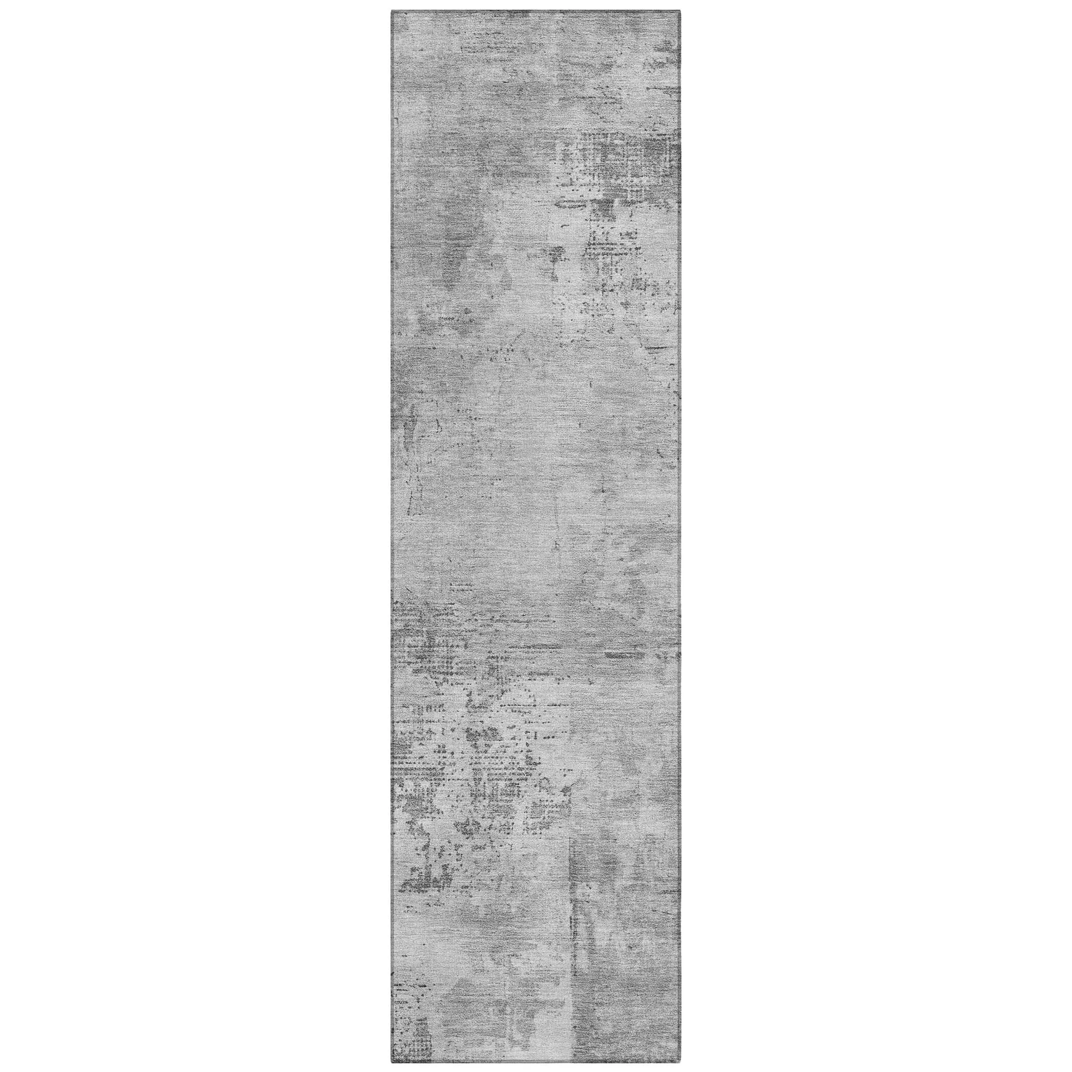 Machine Washable Indoor/ Outdoor Abstract Modern Chantille Rug