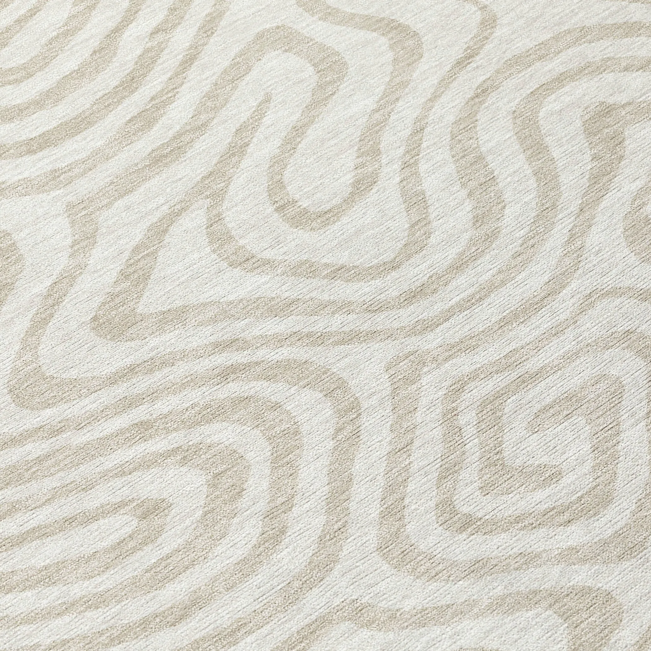 Machine Washable Indoor/ Outdoor Abstract Modern Chantille Rug
