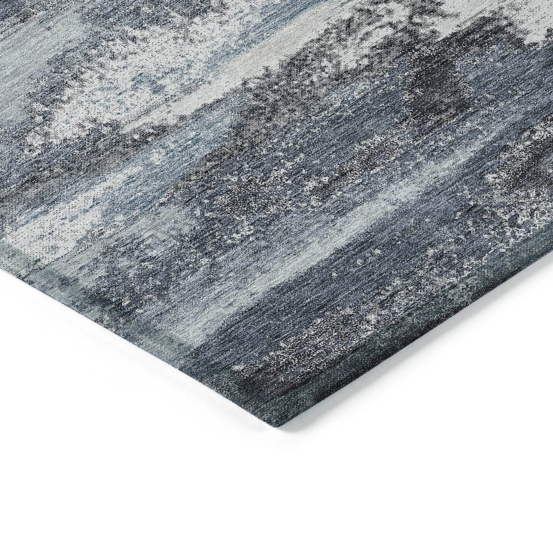 Machine Washable Indoor/ Outdoor Abstract Modern Chantille Rug