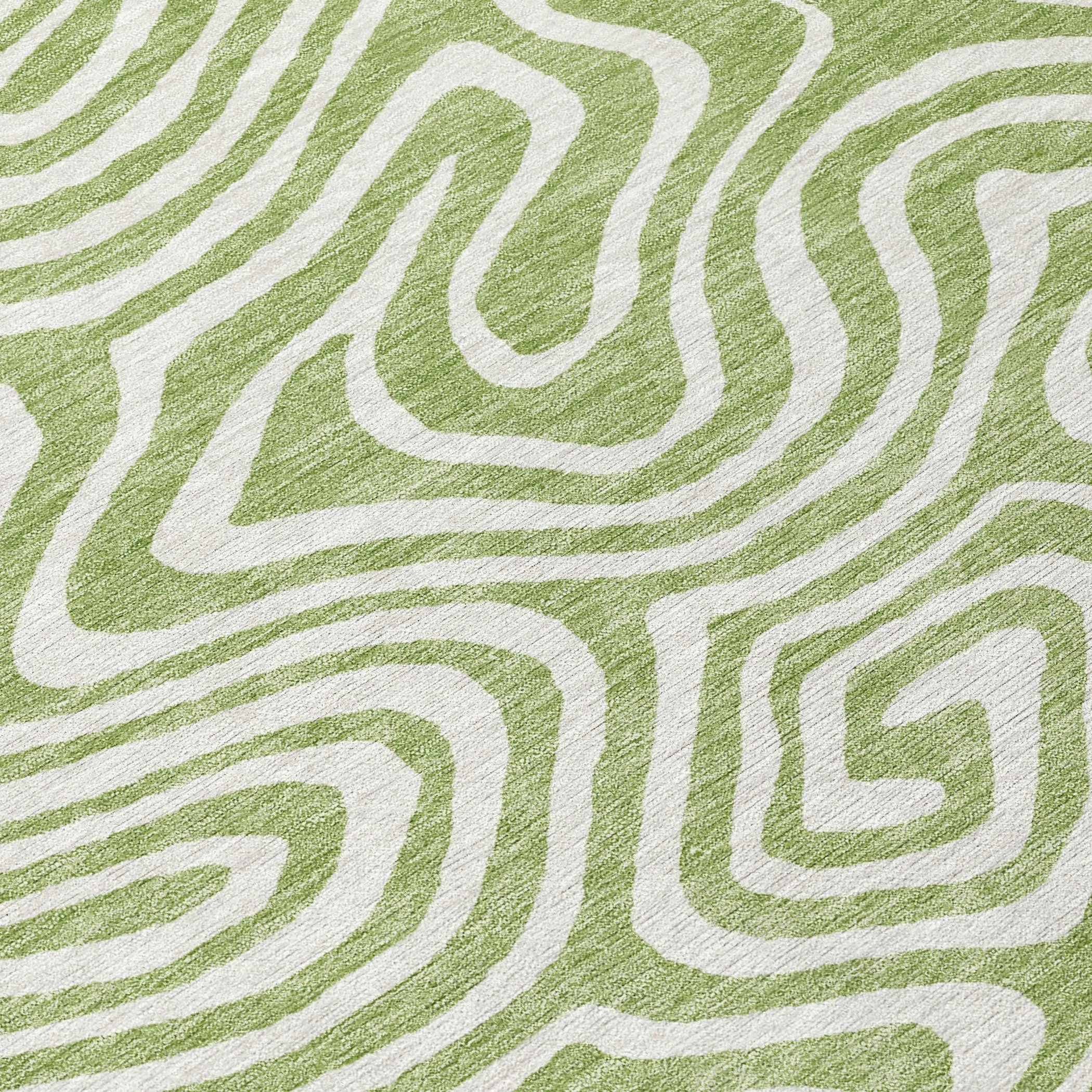 Machine Washable Indoor/ Outdoor Abstract Modern Chantille Rug